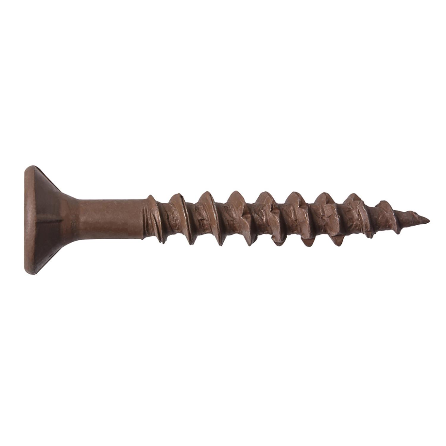 #8 x 1-1/2 Flat SOC UNC Deck Screw-Cedar-500/Box