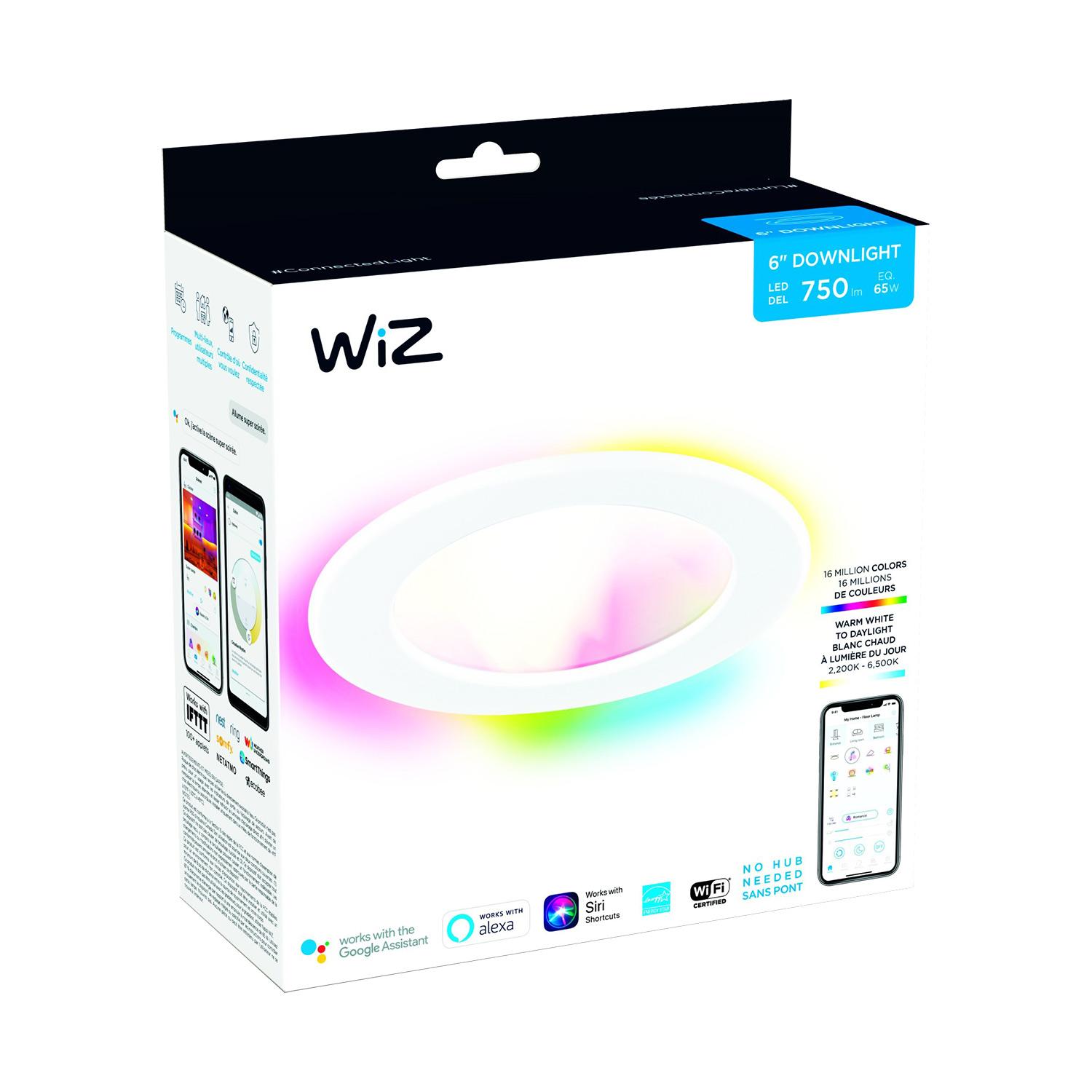 Philips WiZ 6" RGB Wi-Fi Recessed Light Kit