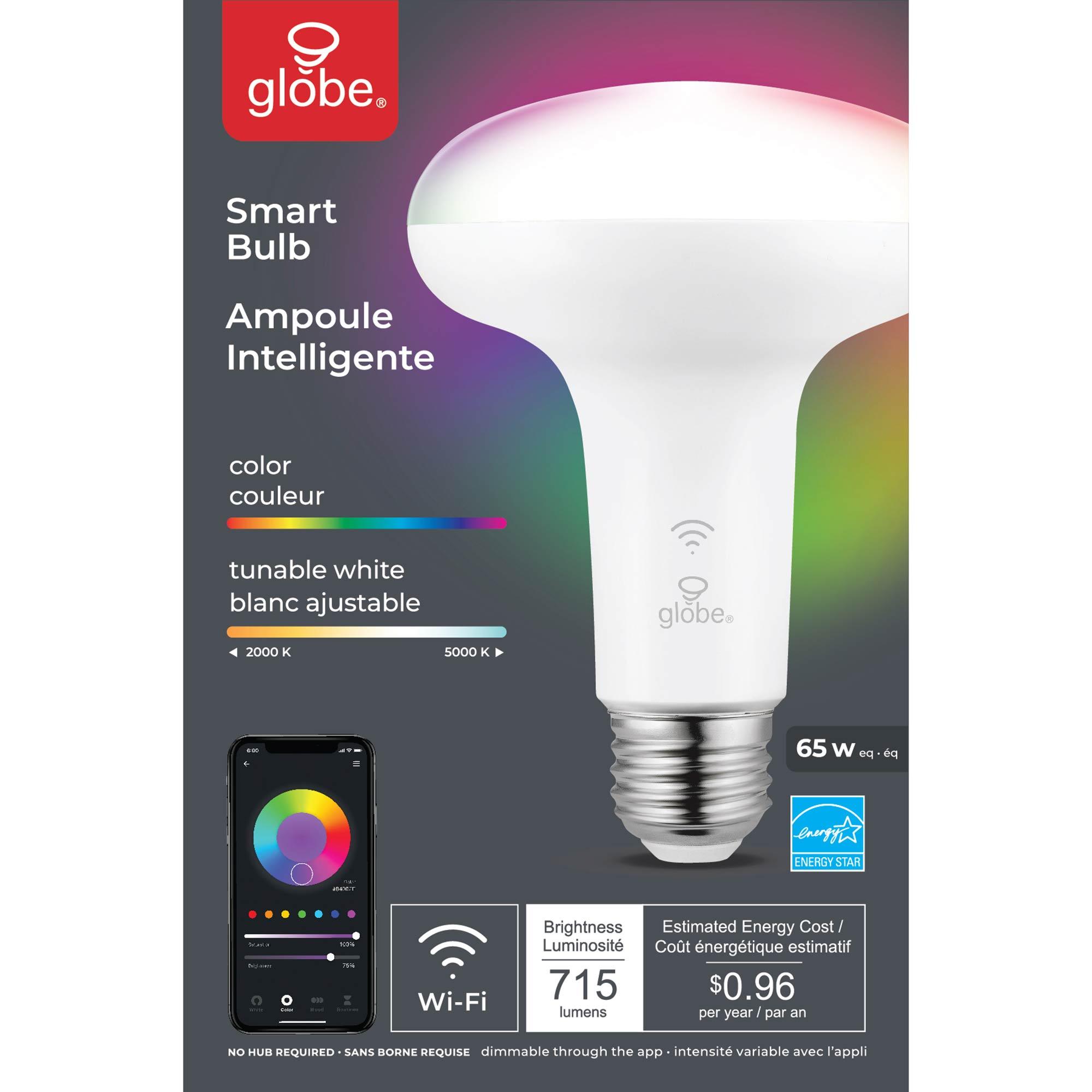 Globe Smart BR30 8W RGB LED Bulb