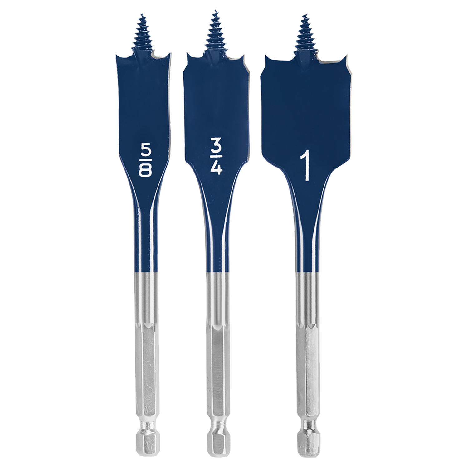 3 Piece Daredevil Stubby Length Spade Bit Set