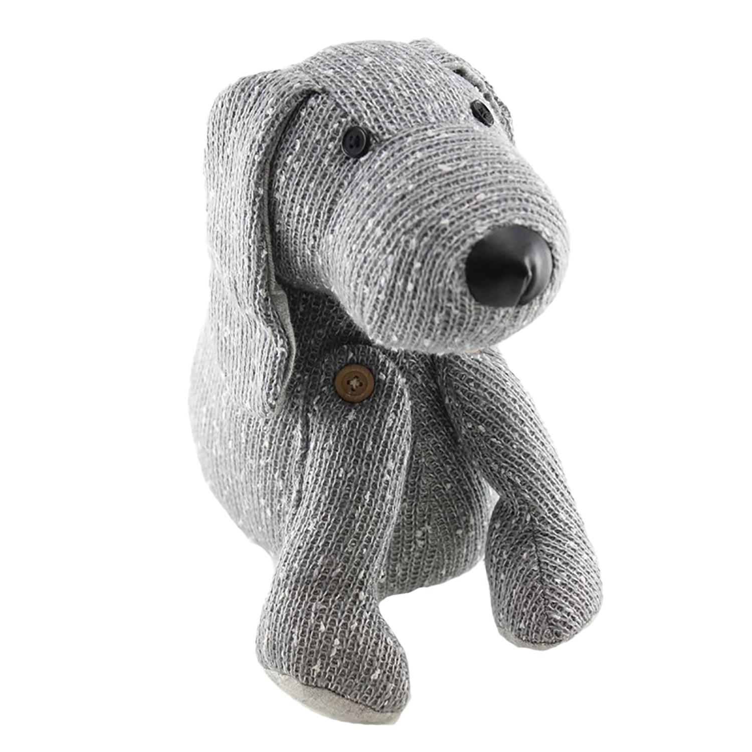 11" x 5.5" x 10" Grey Dog Doorstop