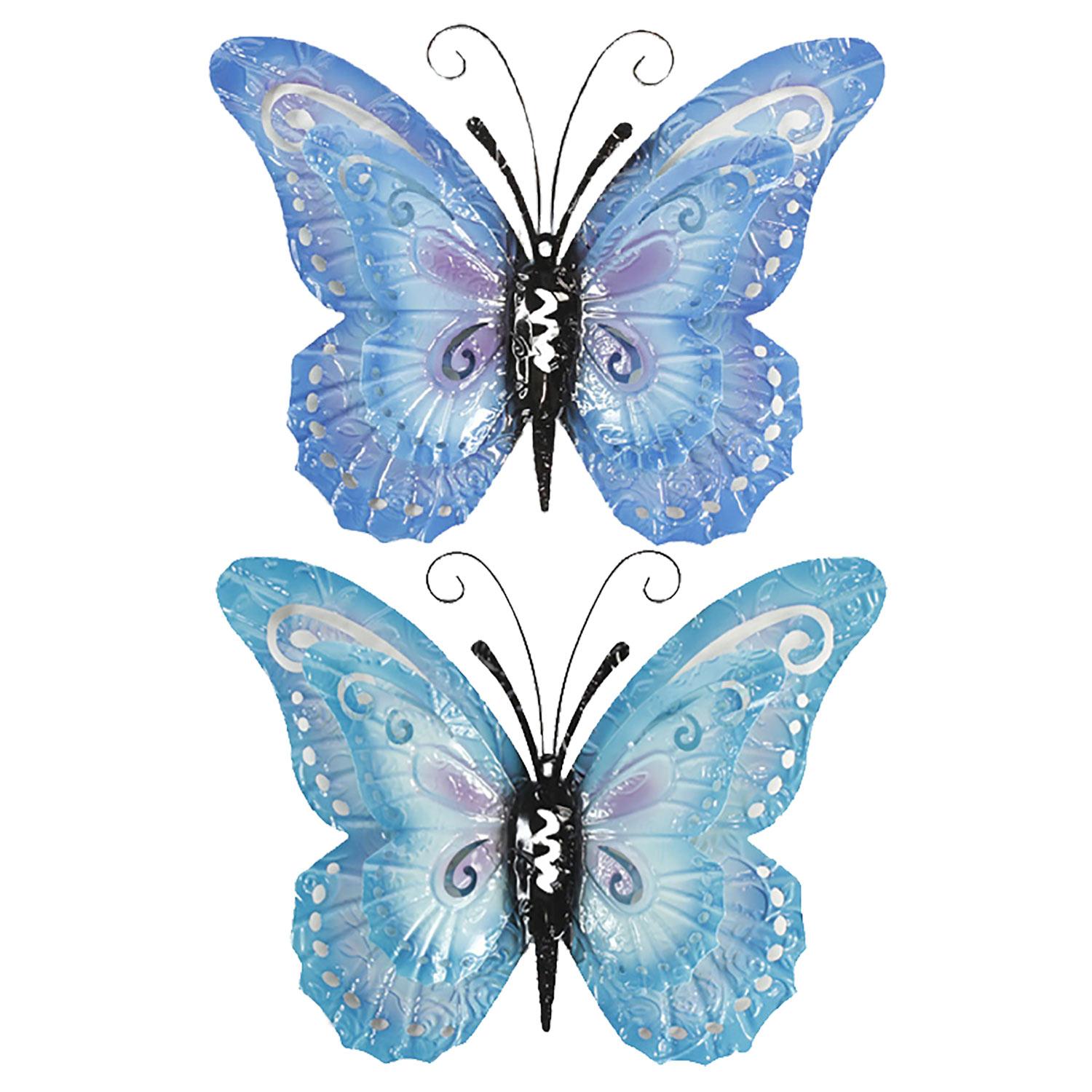 14" x 11" Blue Butterfly Plaque- Assorted
