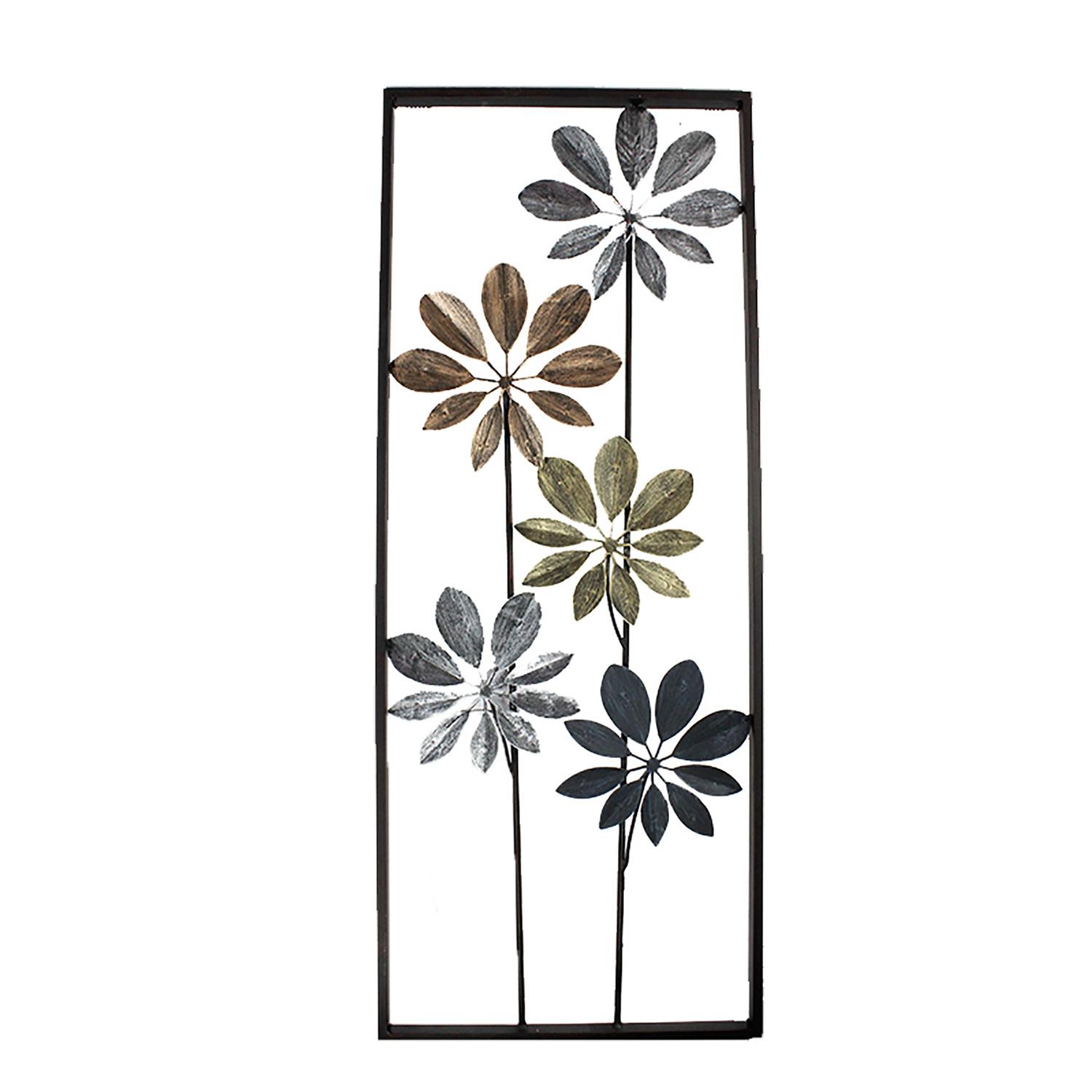 14" x 36" Floral Wall Art Plaque