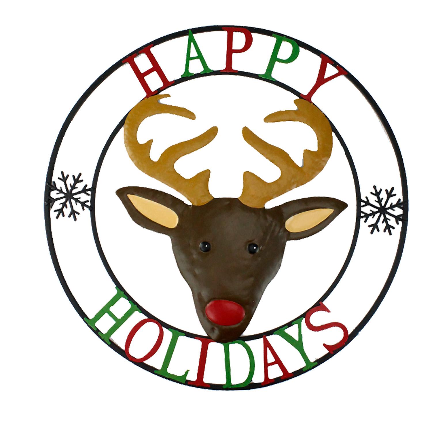 21.5" Rudolph Circle Plaque