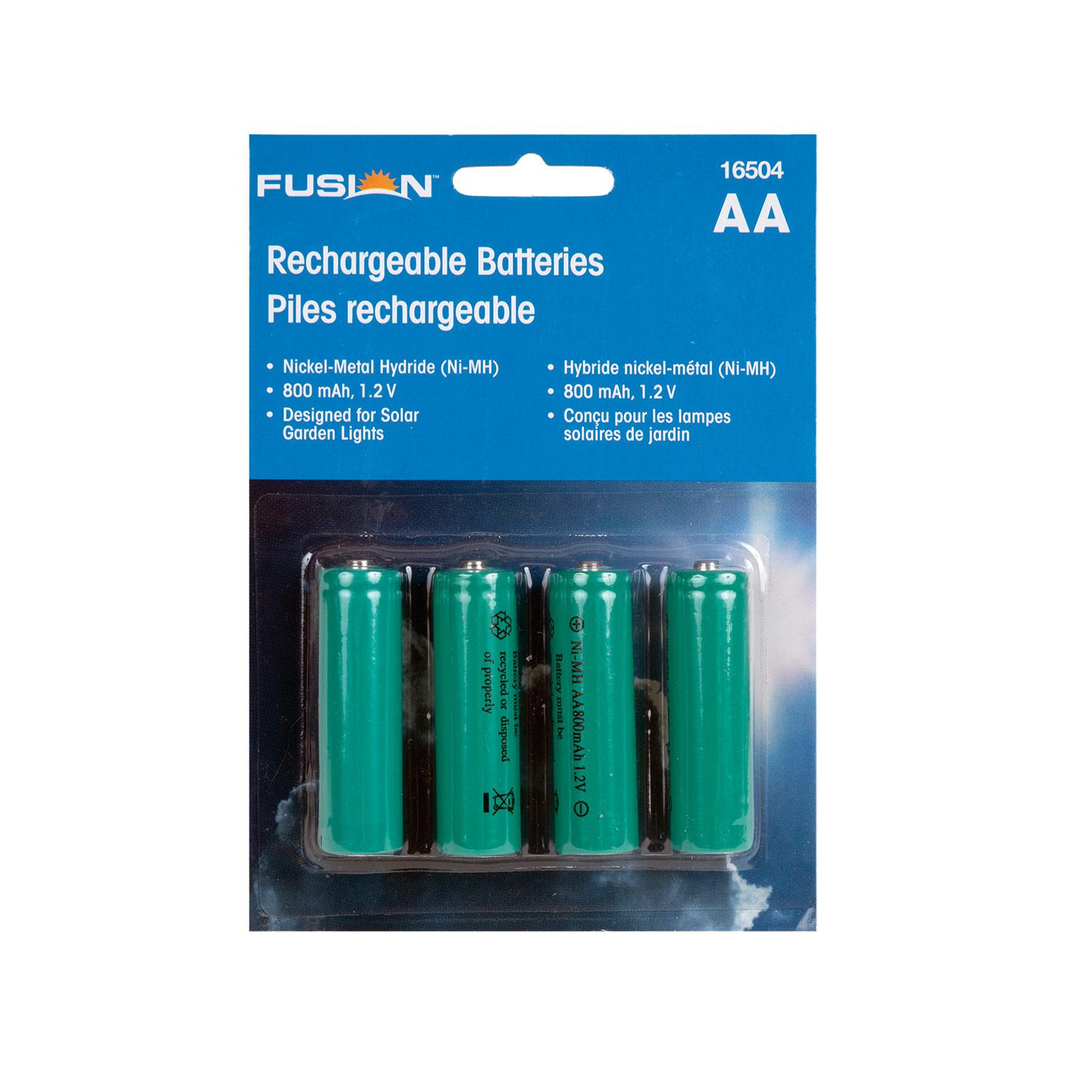 Piles AA solaires, 4/pqt