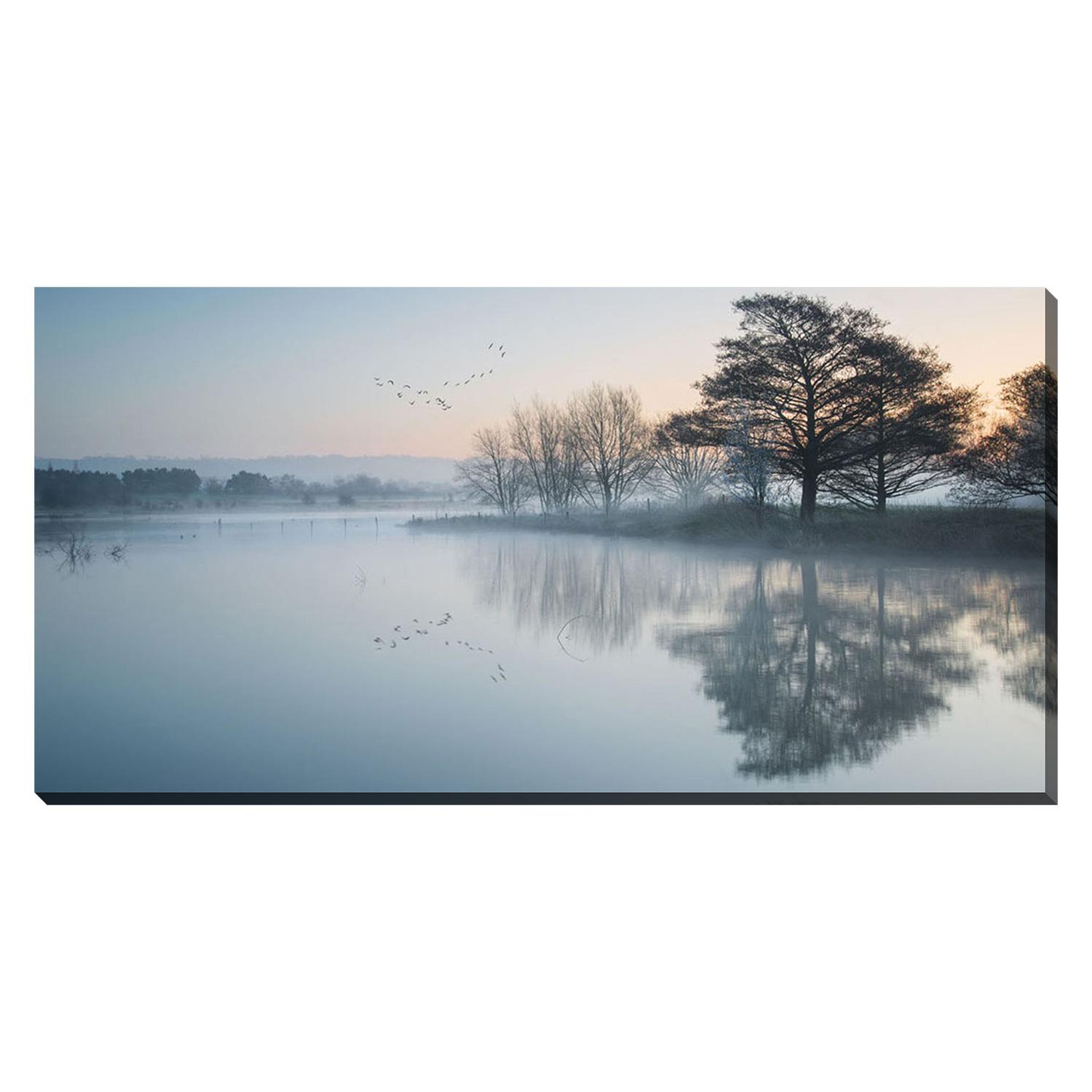 Toile Lac dans la brume 20 x 40 po