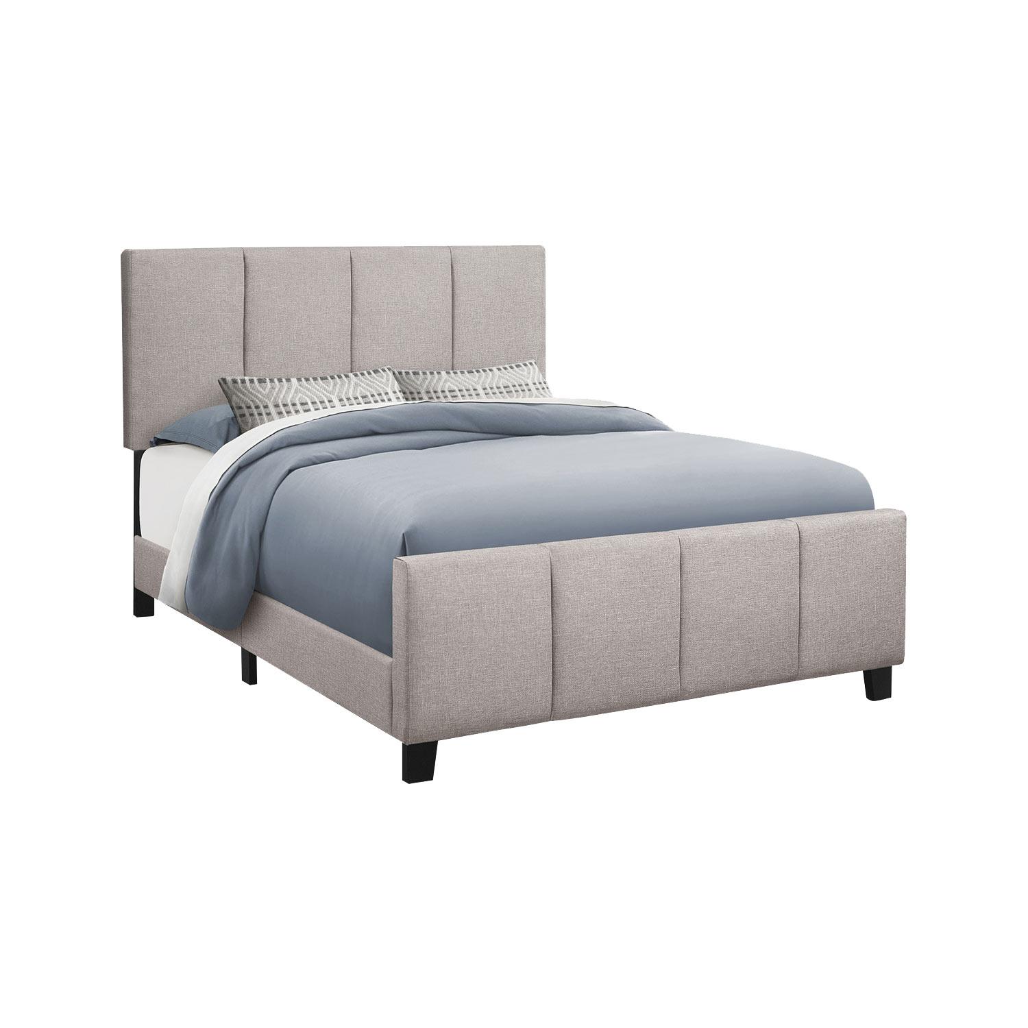 Grey Queen Linen Bed