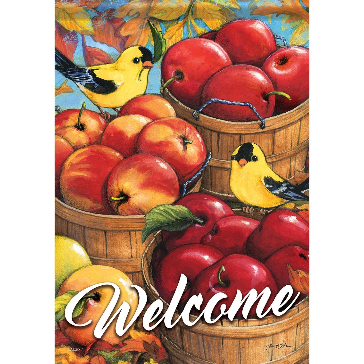 Spring Garden Flag Baskets And Birds
