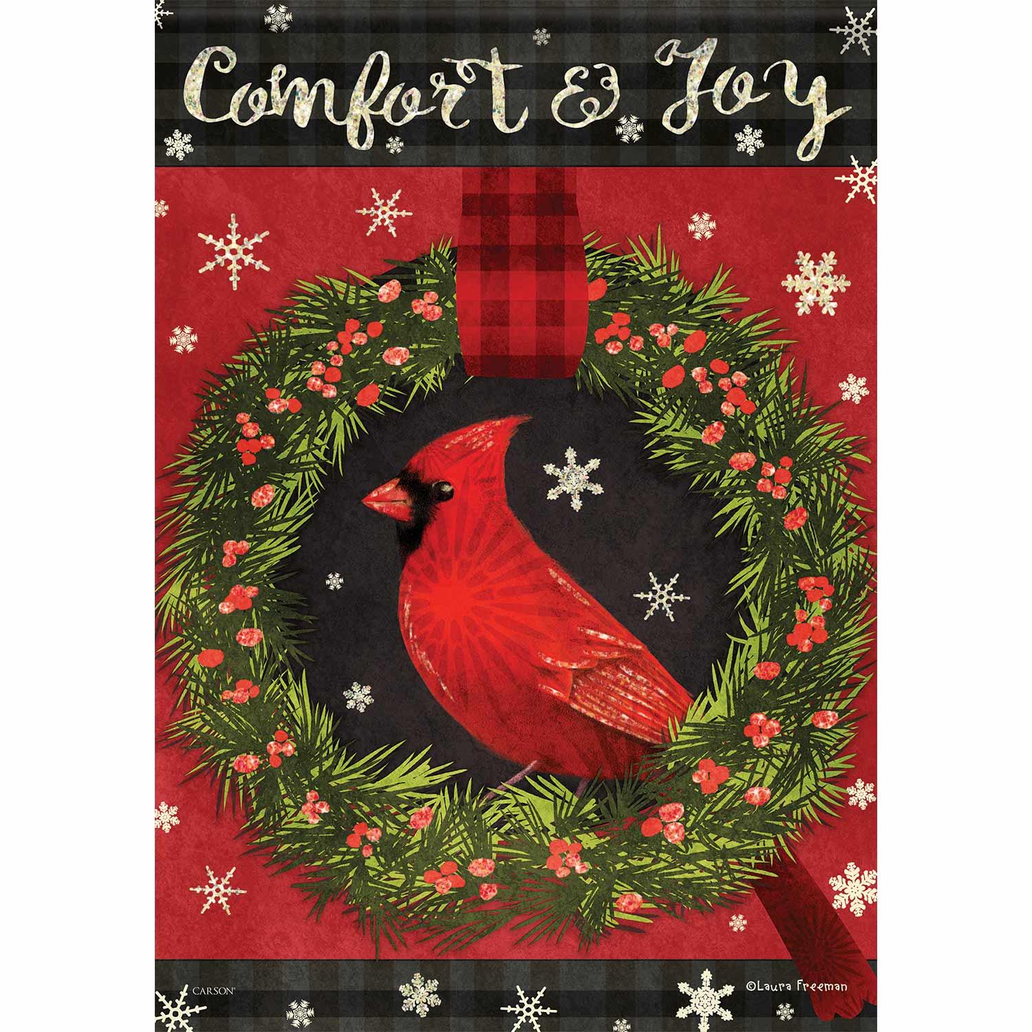 Winter Large Flag Comfort And Joy