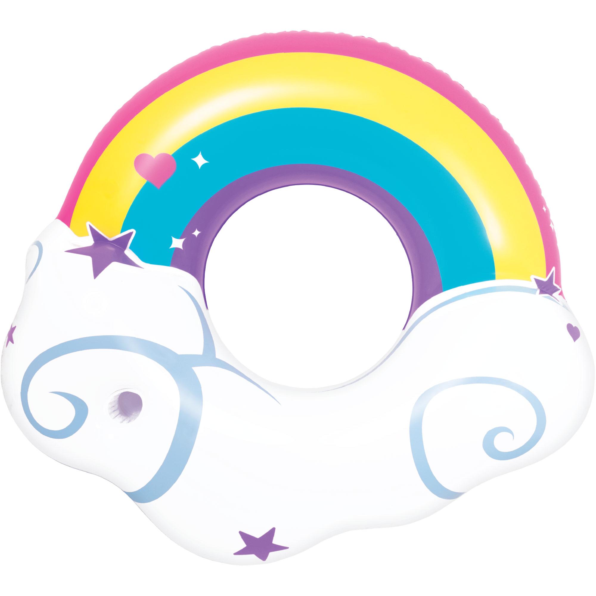 Flotteur de piscine anneau de nage arc-en-ciel Sunfun