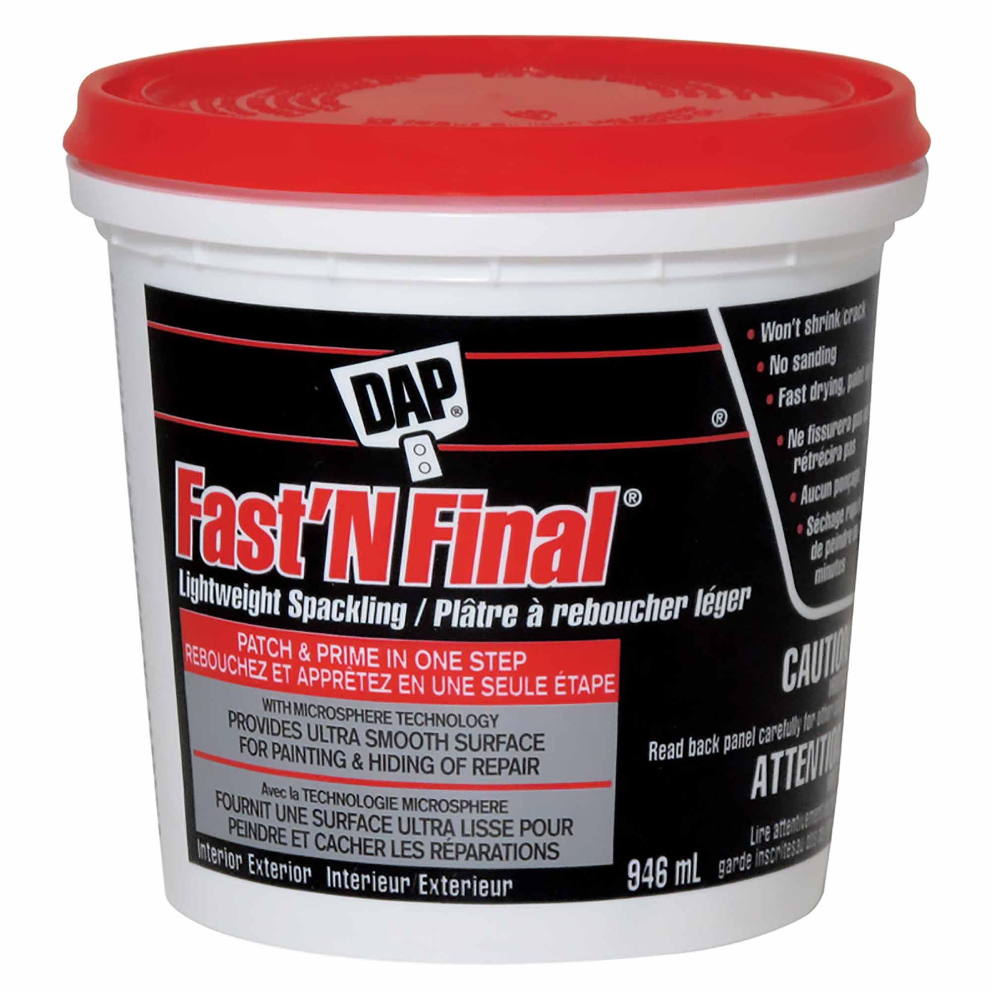 Fast'N Final Lightweight Spackling White 946mL