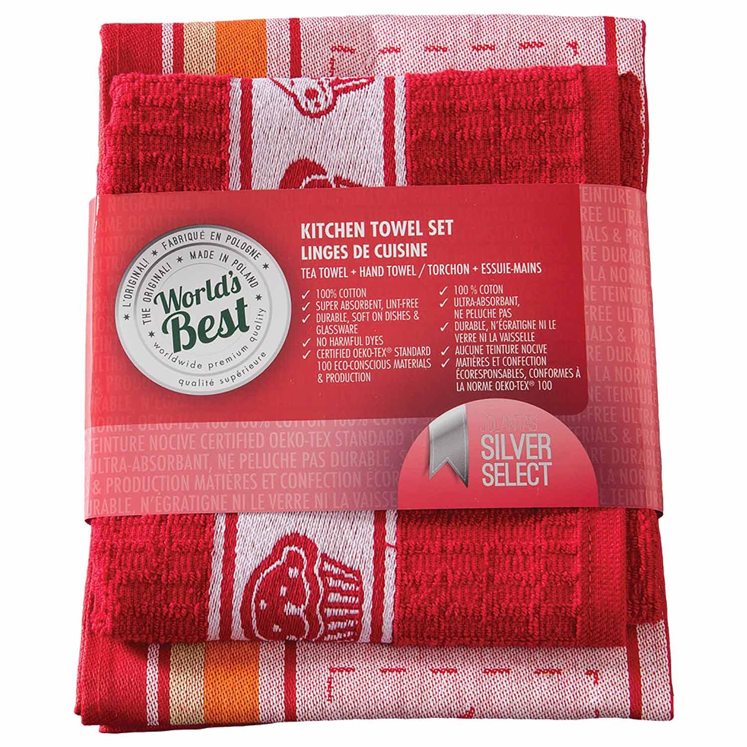 Kitchen Towels Muffin Red Set