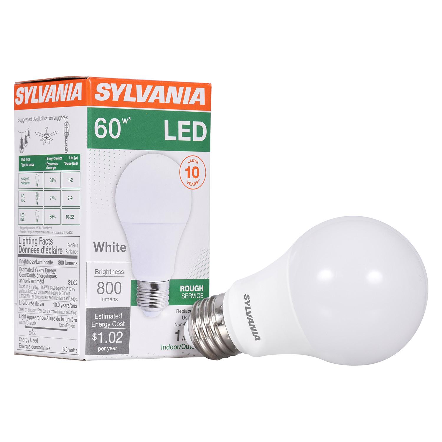 A19 8.5W Rough Service Non-Dimmable Frosted LED Bulb