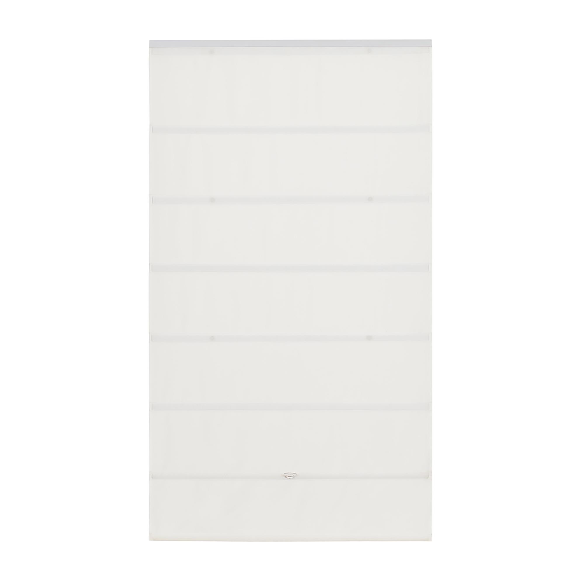 39" x 64" White Cordless Magnetic Roman Shade