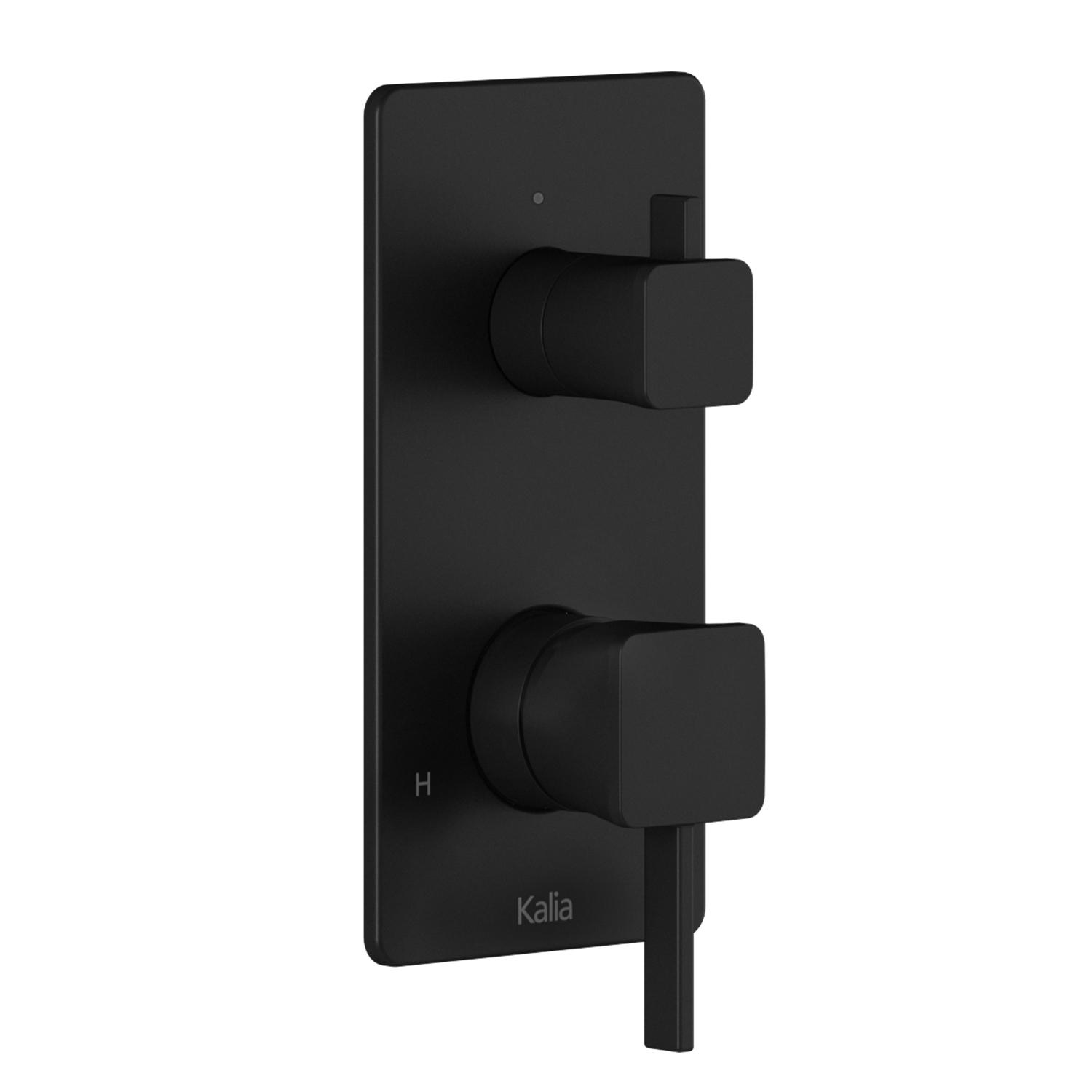 Sobrio Square Shower Trim Valve And 2-Way Diverter Round-Bla