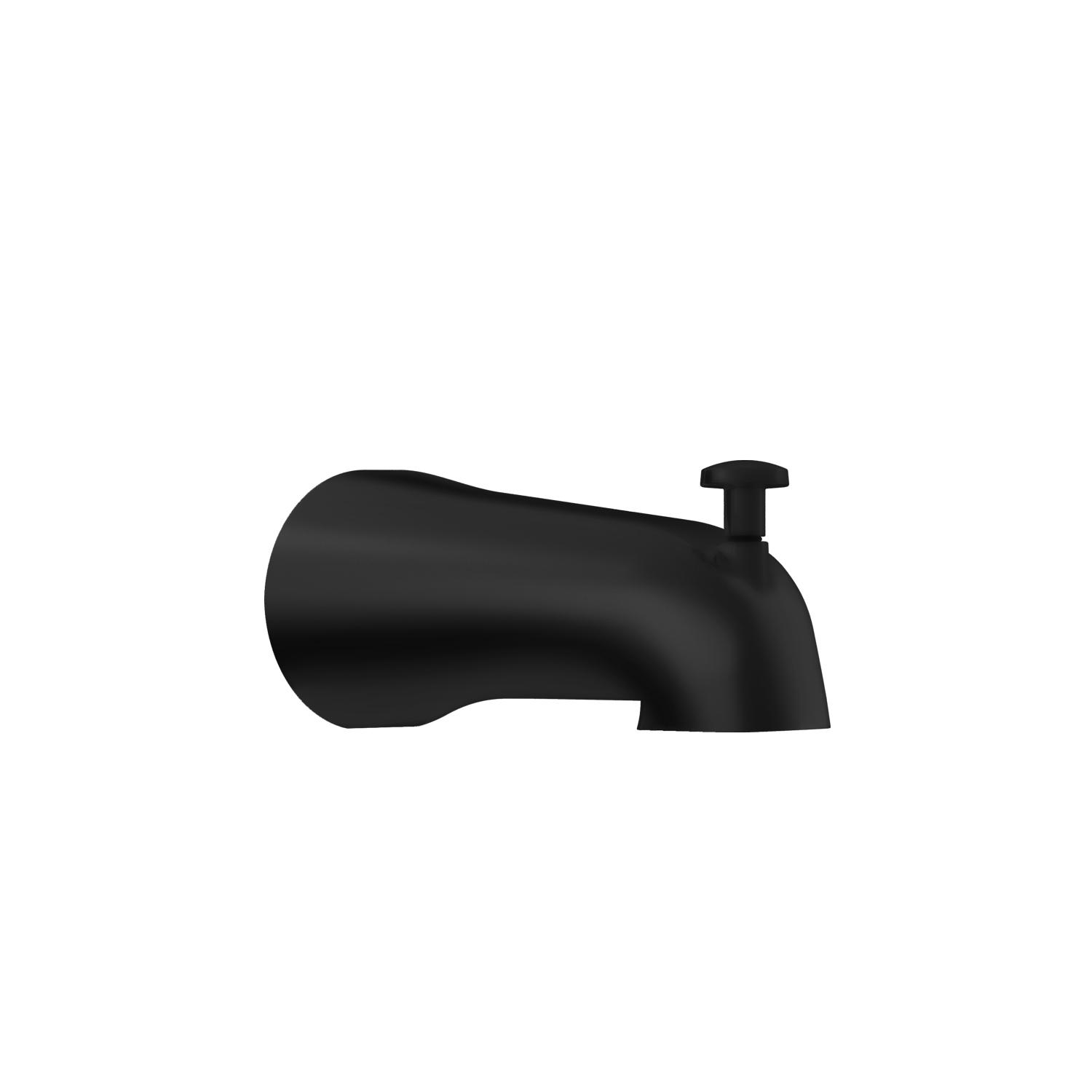 Sobrio Square "Slip fit" Tub Spout With Diverter-Black