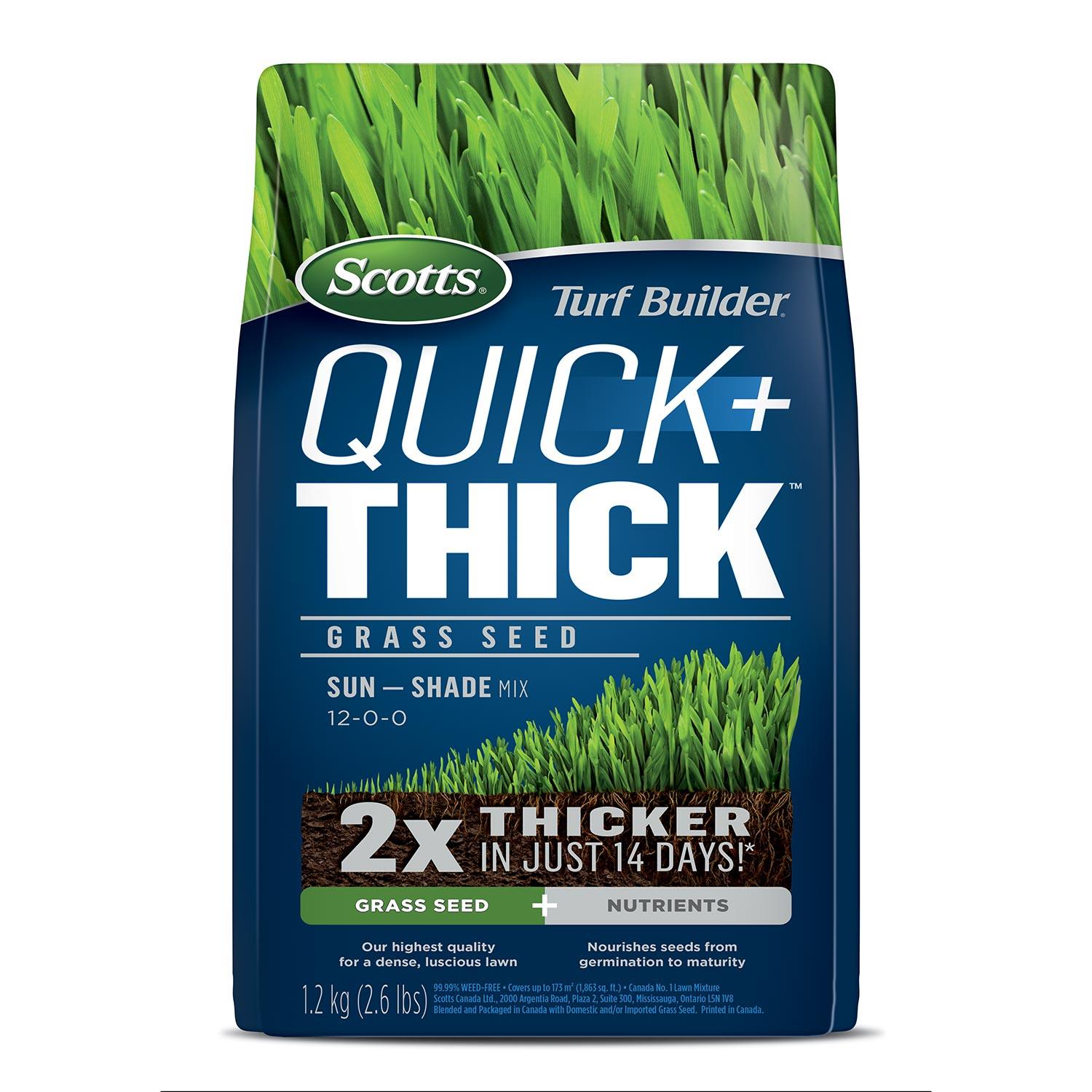 Turf Builder Quick + Thick Grass Seed Sun-Shade 1.2kg