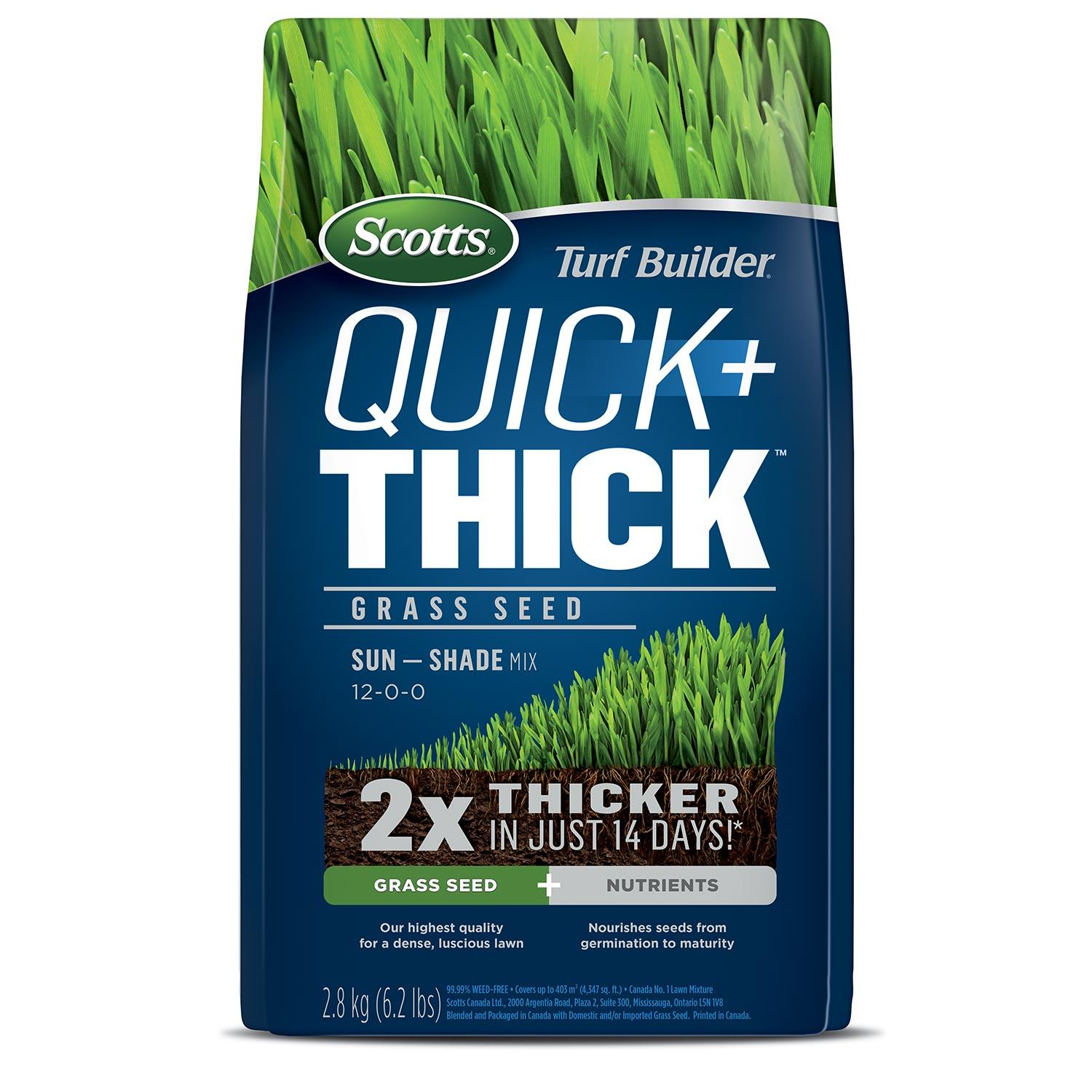 Turf Builder Quick + Thick Grass Seed Sun-Shade 2.8kg