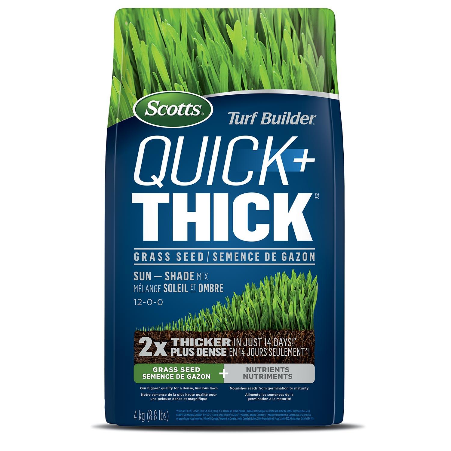 Turf Builder Quick + Thick Grass Seed Sun-Shade 4kg