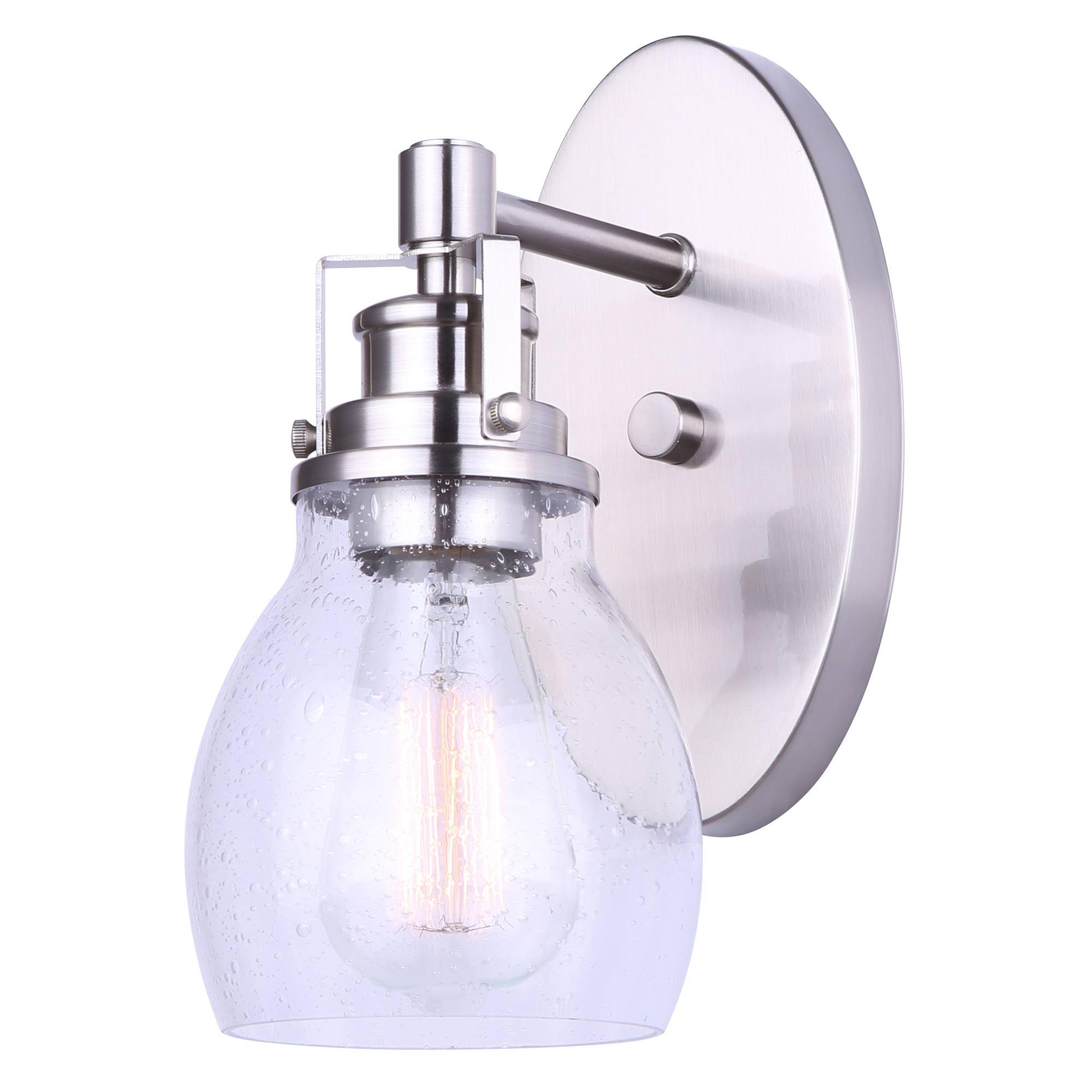 Carson 1-Light Vanity Fixture Brushed Nickel