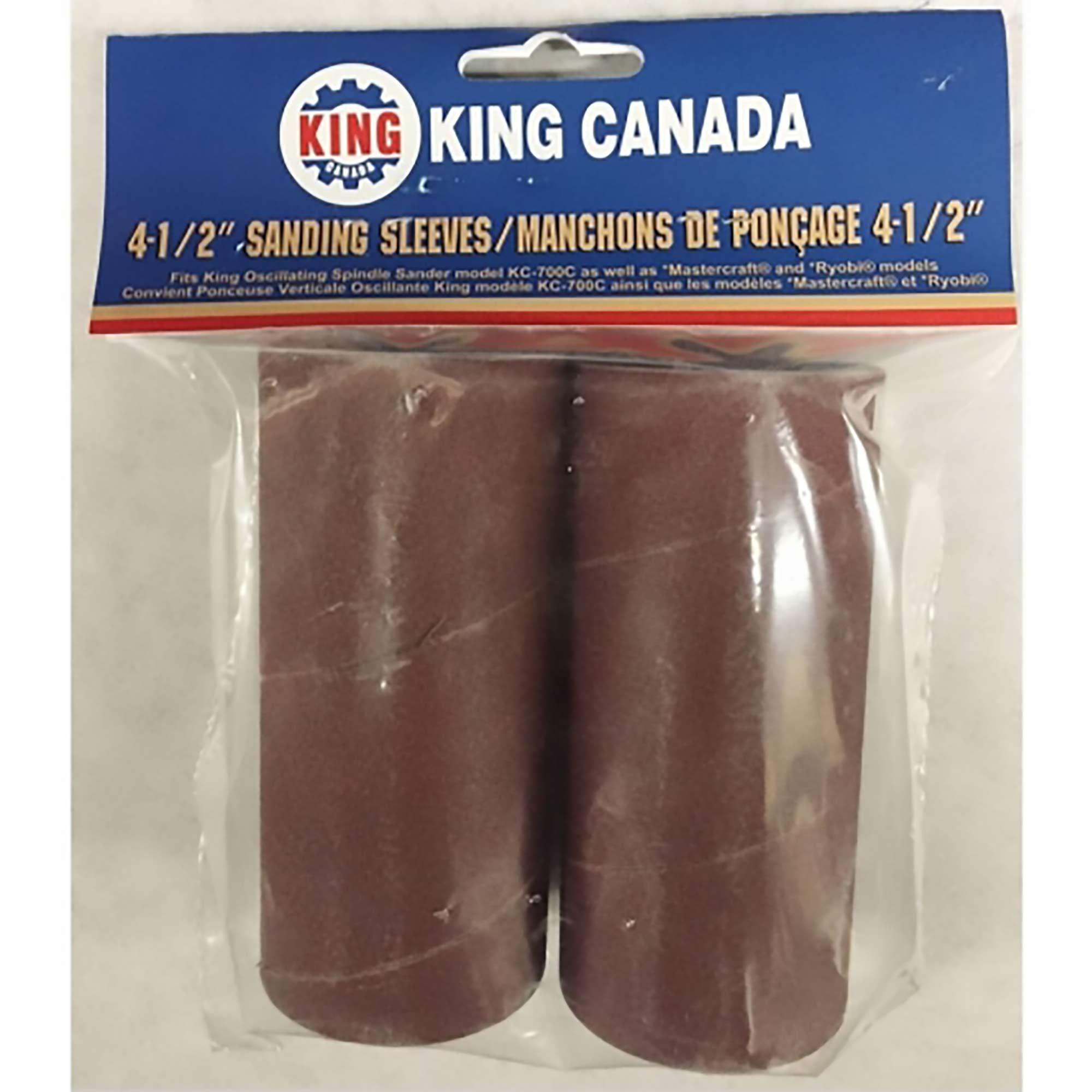 4-1/2" X 2" 120 Grit Wood Sanding Sleeve Kit-2/Pack
