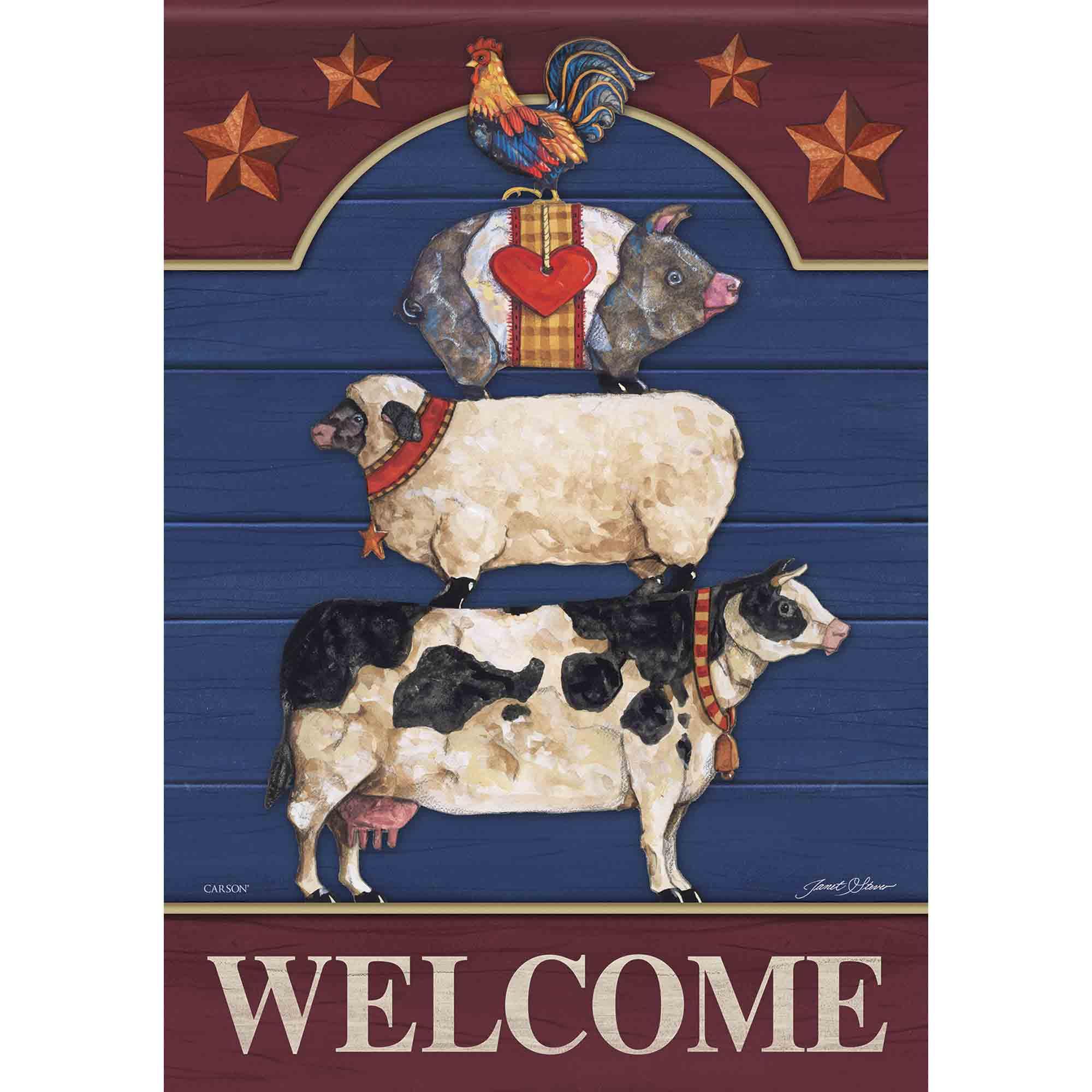 Spring Garden Flag Farm Fresh Welcome 

