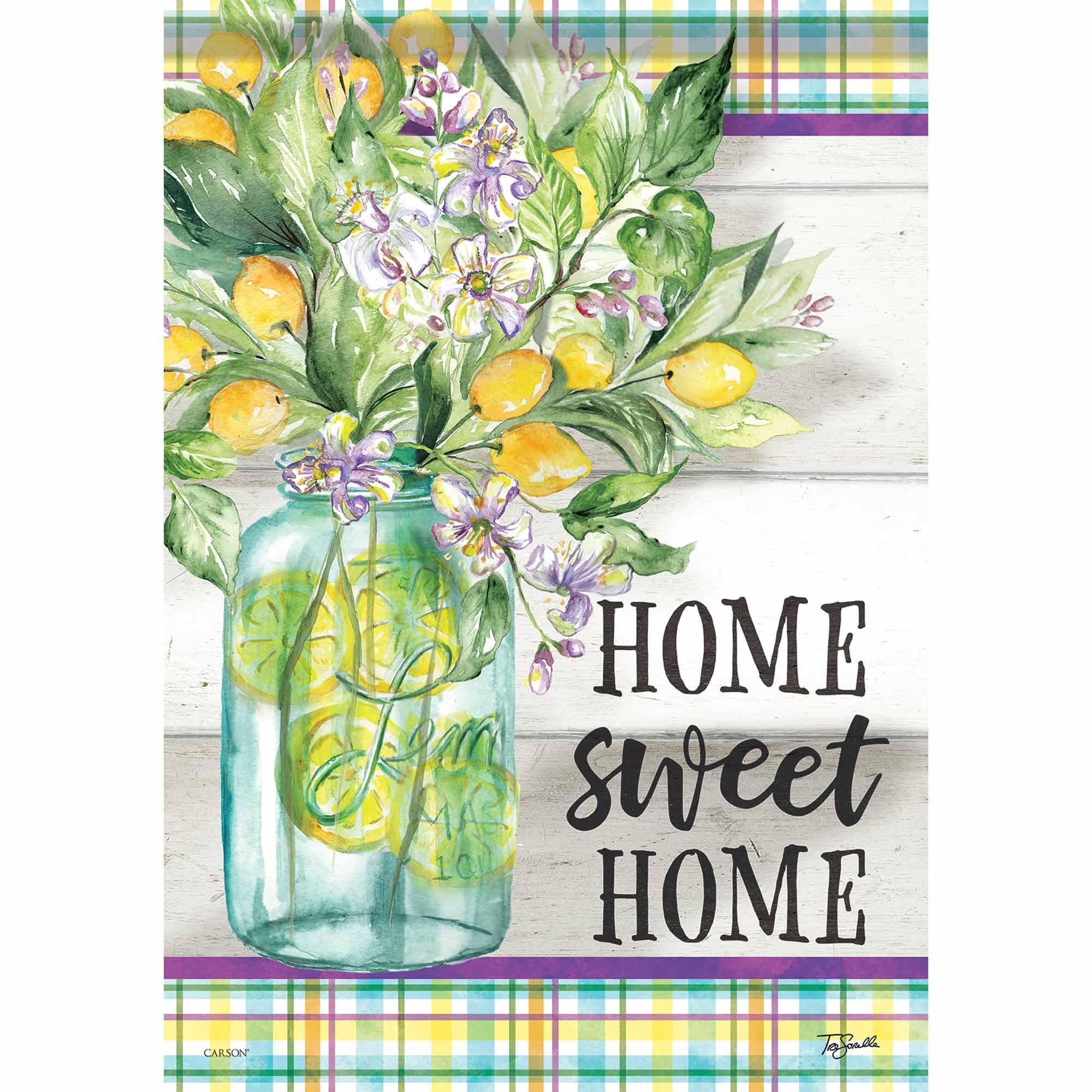 Summer Garden Flag Home Sweet Home Lemons
