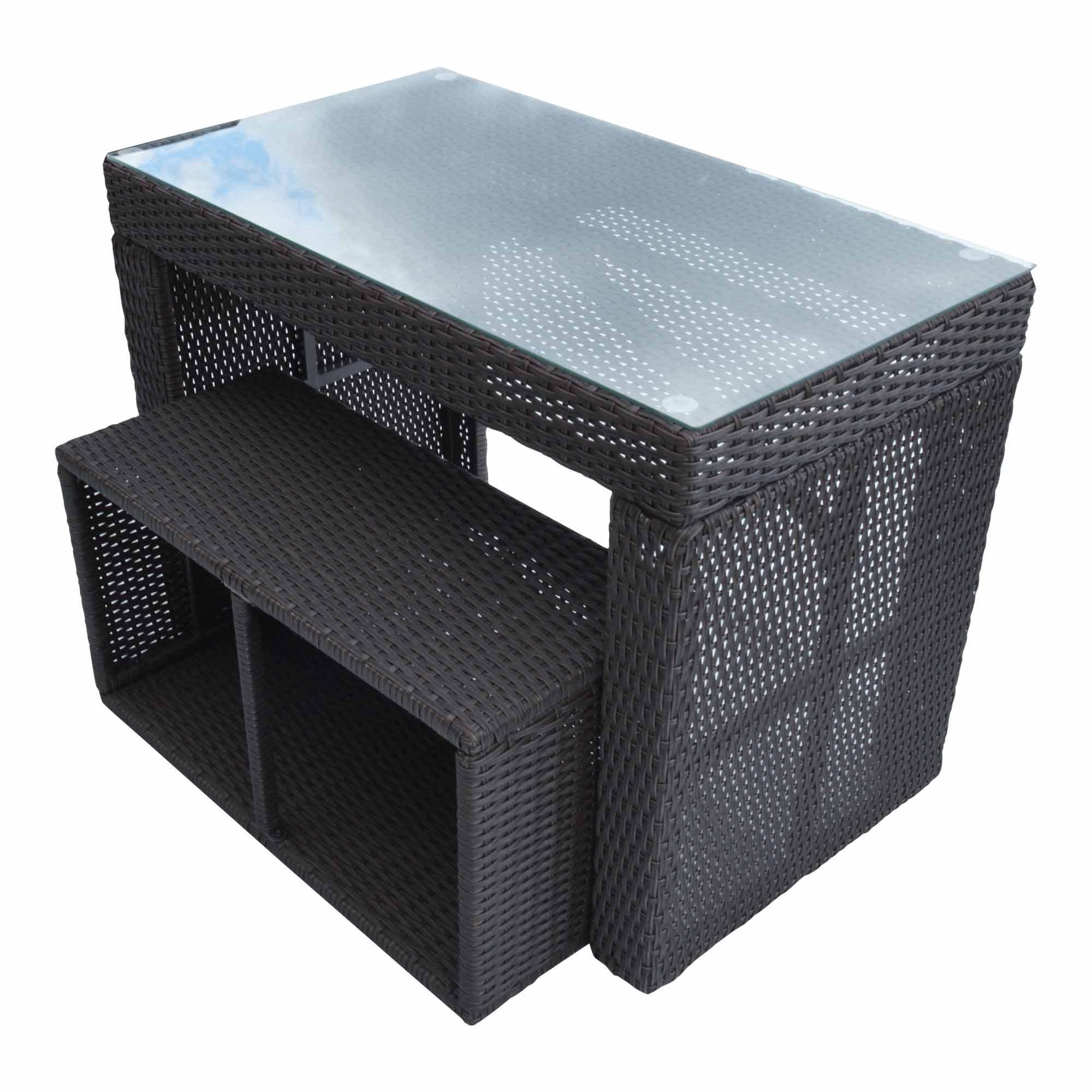 Bar droit et tabouret – mobilier ceinturant de spa carré