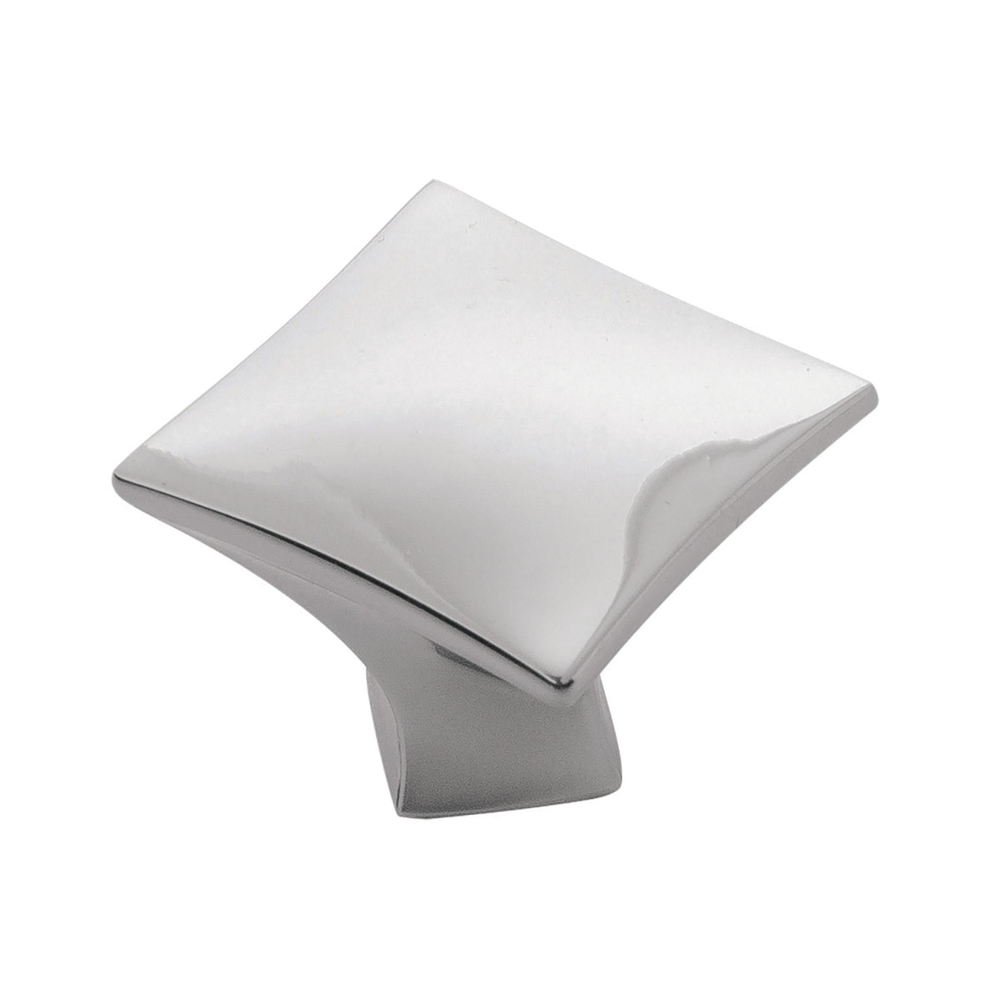 Twist 1-1/4" Square Polished Nickel Knob