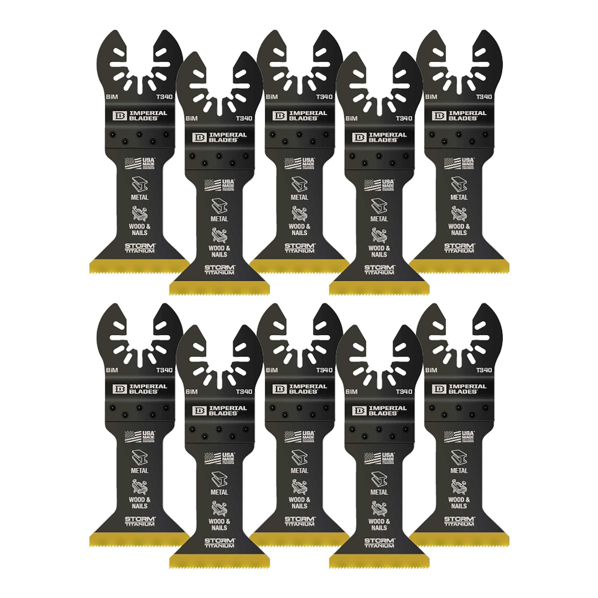 One Fit 1-3/4" Storm Titanium Metal Blade-10/Pack