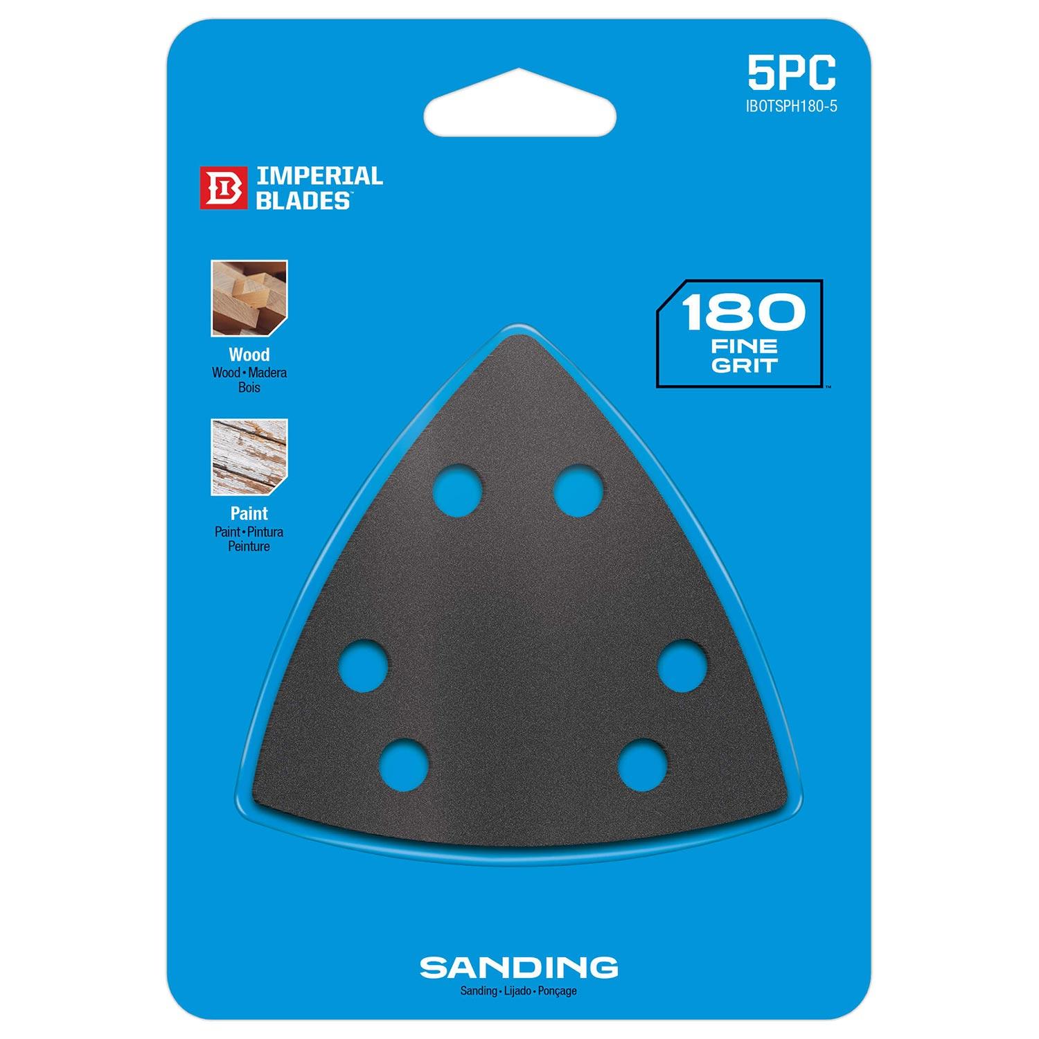 Multi-Tool Triangle Sandpaper 180 Coarse Grit 5 Piece