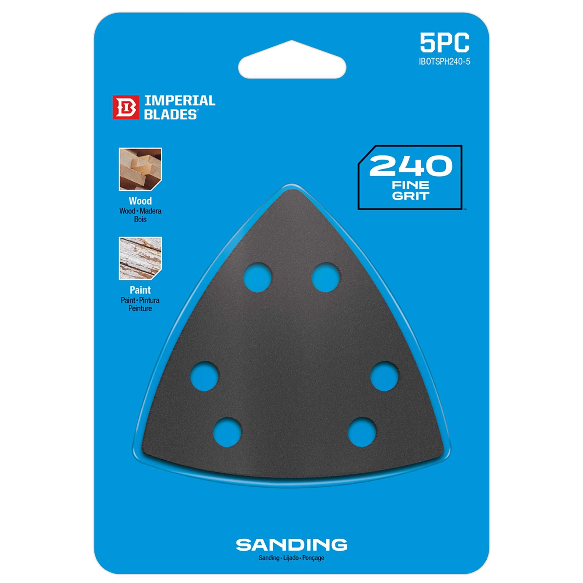 Multi-Tool Triangle Sandpaper 240 Coarse Grit 5 Piece