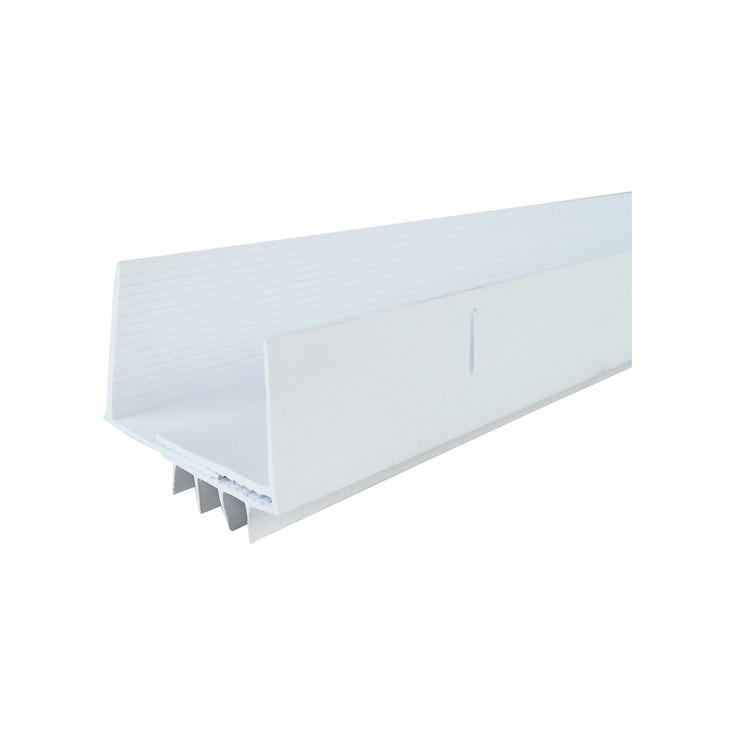 U-Shape Adjustable Vinyl Door Bottom Vinyl Fins 36" - White