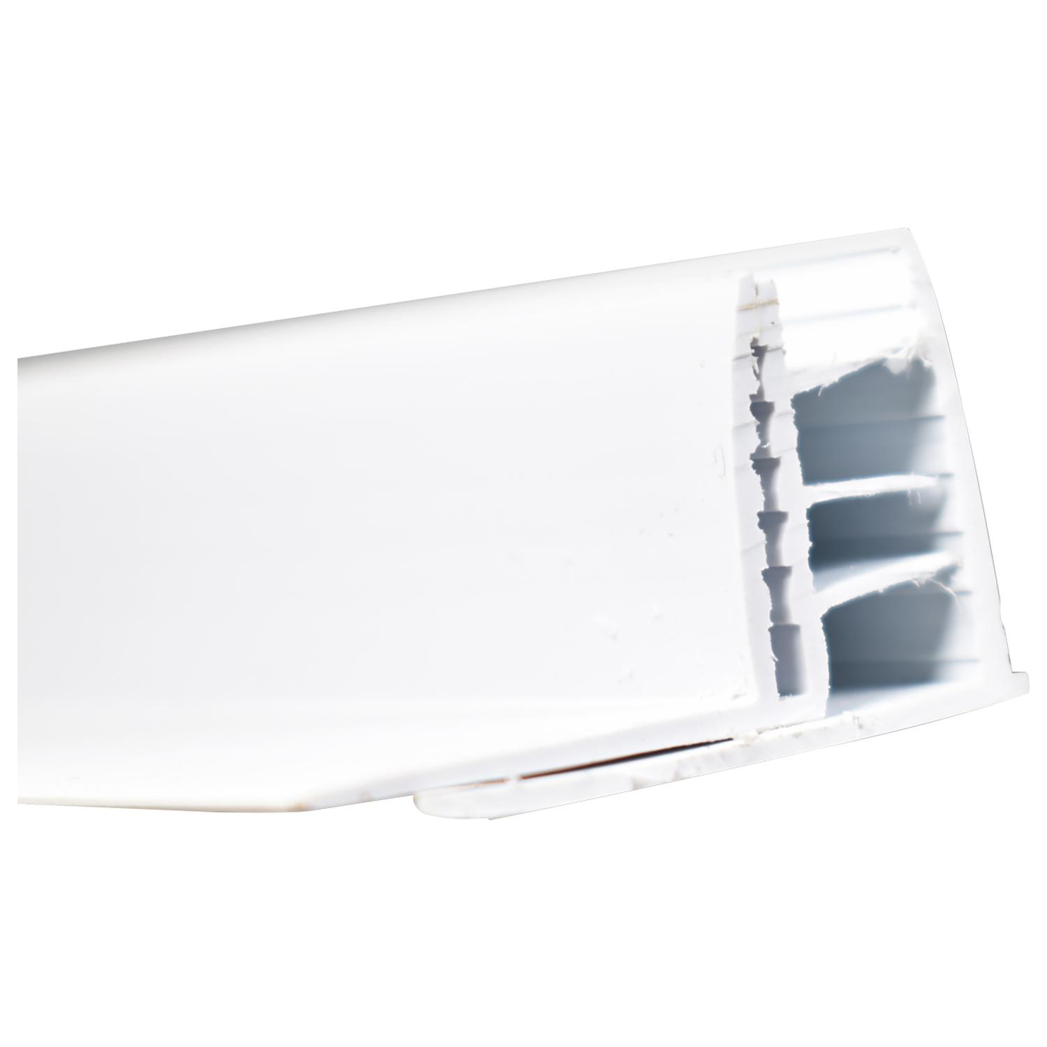 U-Shape Adjustable Vinyl Door Bottom Vinyl Fins 36" - White