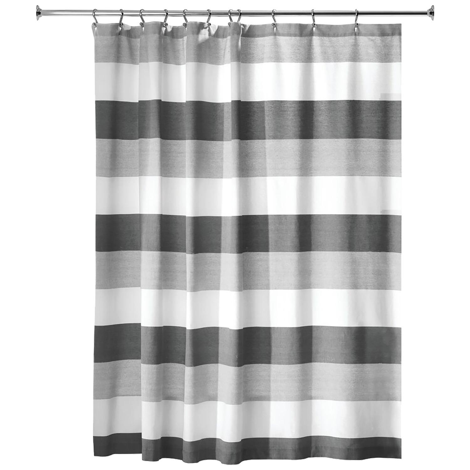Wide Multi Stripe Shower Curtain