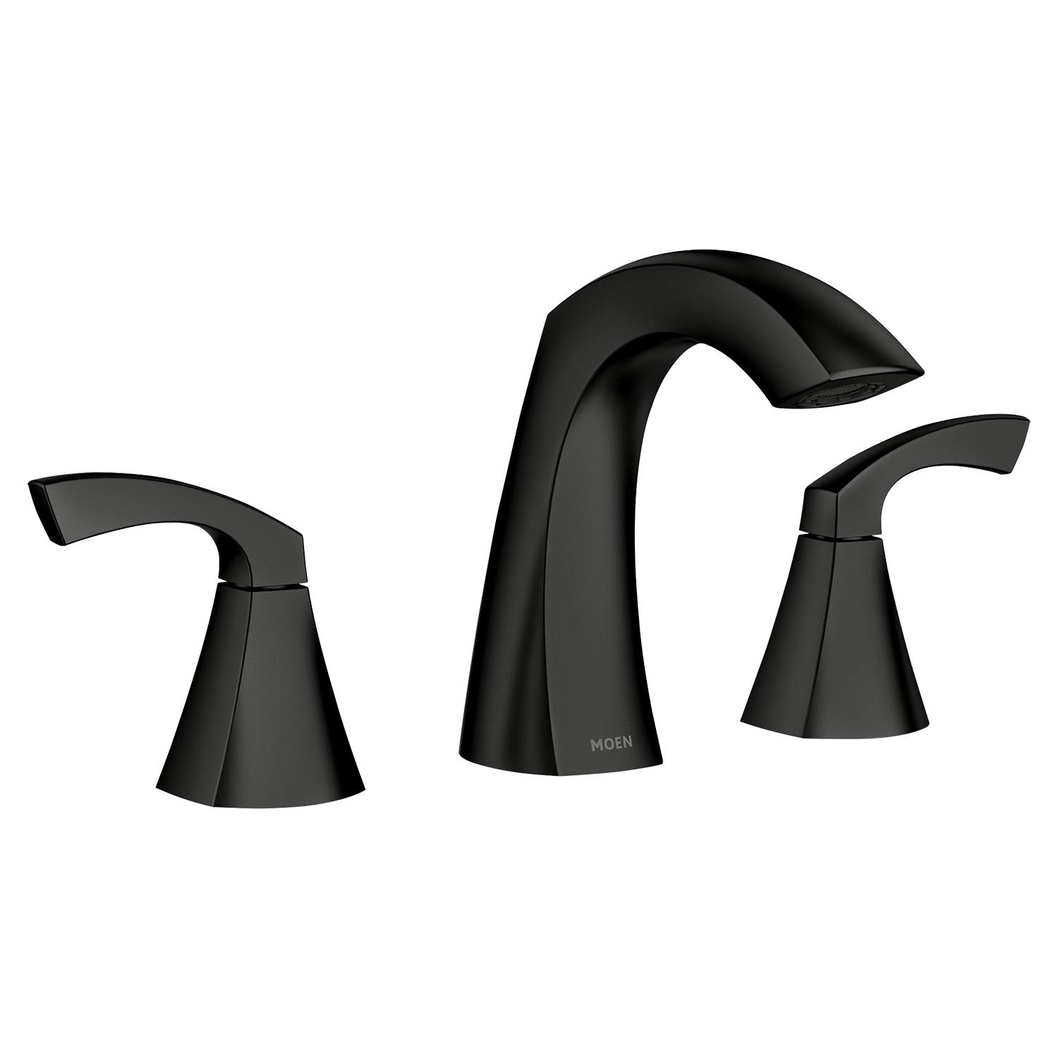 Lindor Widespread 2-Handle Lavatory Faucet-Matte Black
