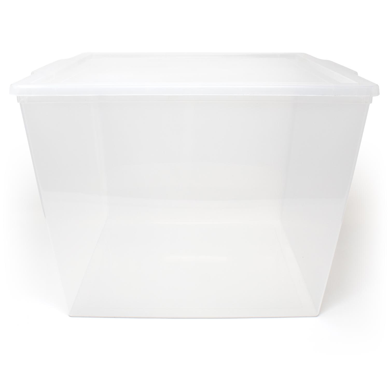 35L Deep Clear Tote With Lid