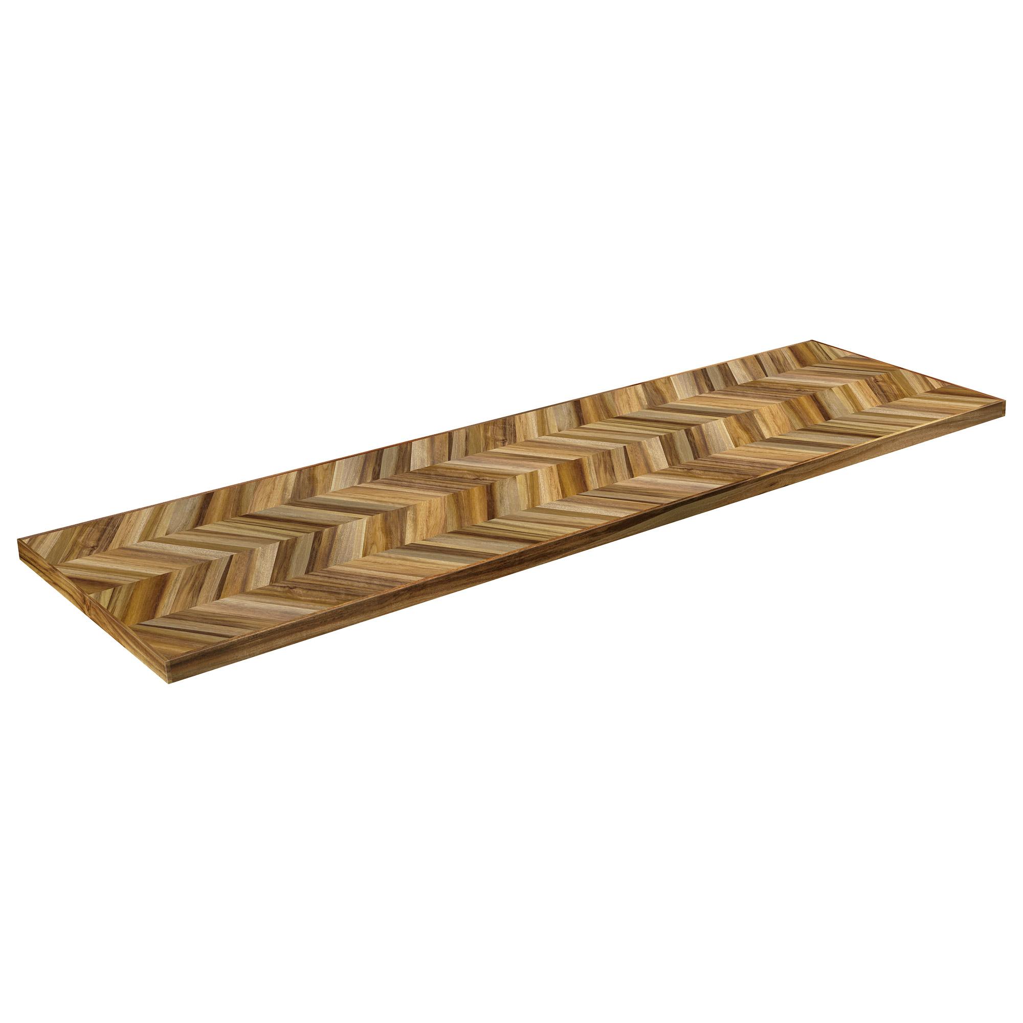 96" BL Centerpointe Acacia Chevron Wood Counter Top