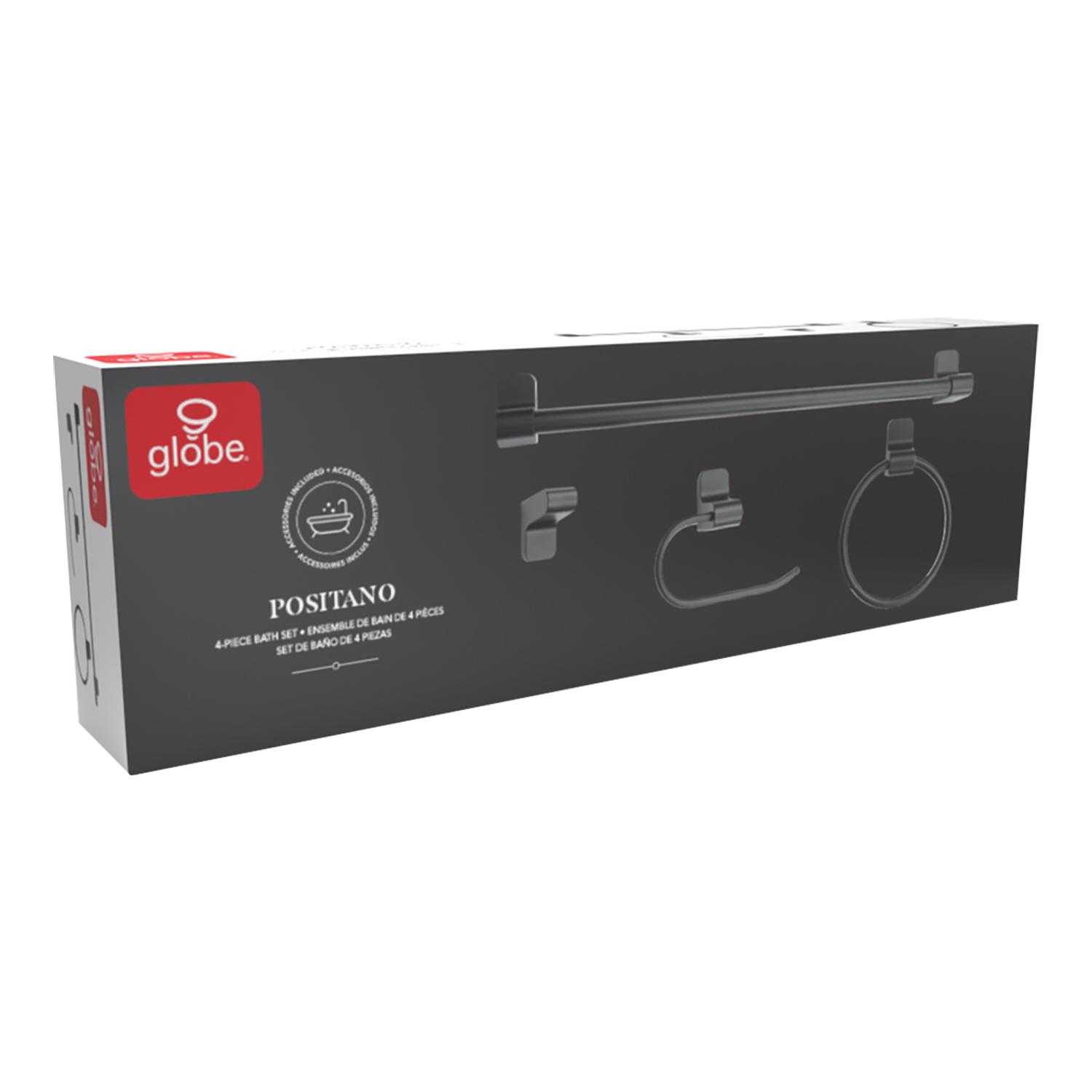 Positano 4 Piece Bath Hardware Kit-Dark Bronze