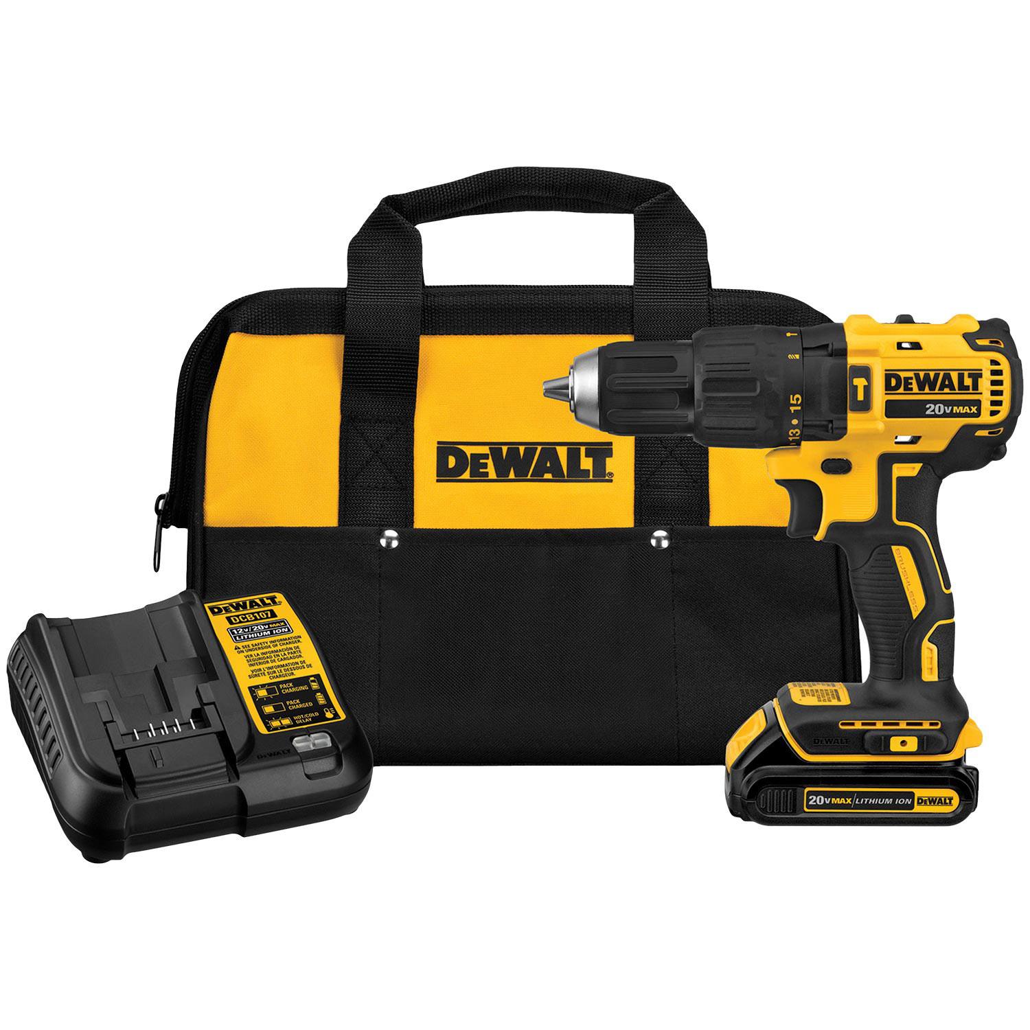 Dewalt 20V Compact 1/2" Hammer Drill With Battery Kit