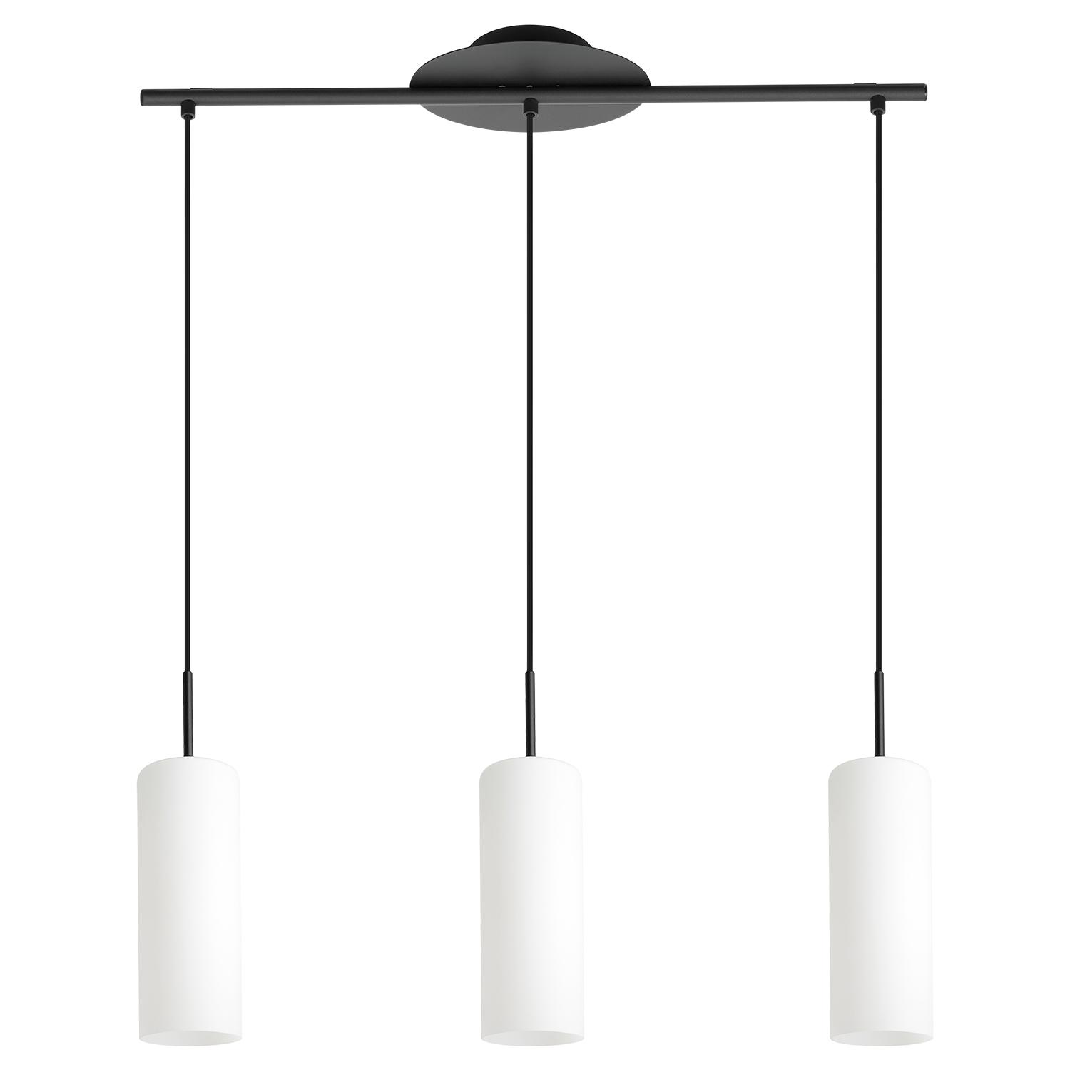 Luminaire suspendu 3 lumières Troy 28 po, noir