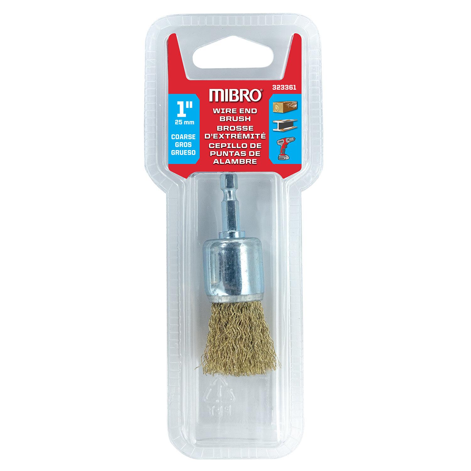 1" Coarse Brass Coated Steel Crimp End Brush