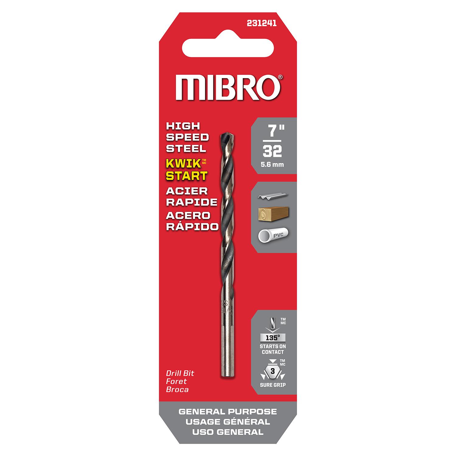 7/32" High Speed Steel Split Point Drill Bit