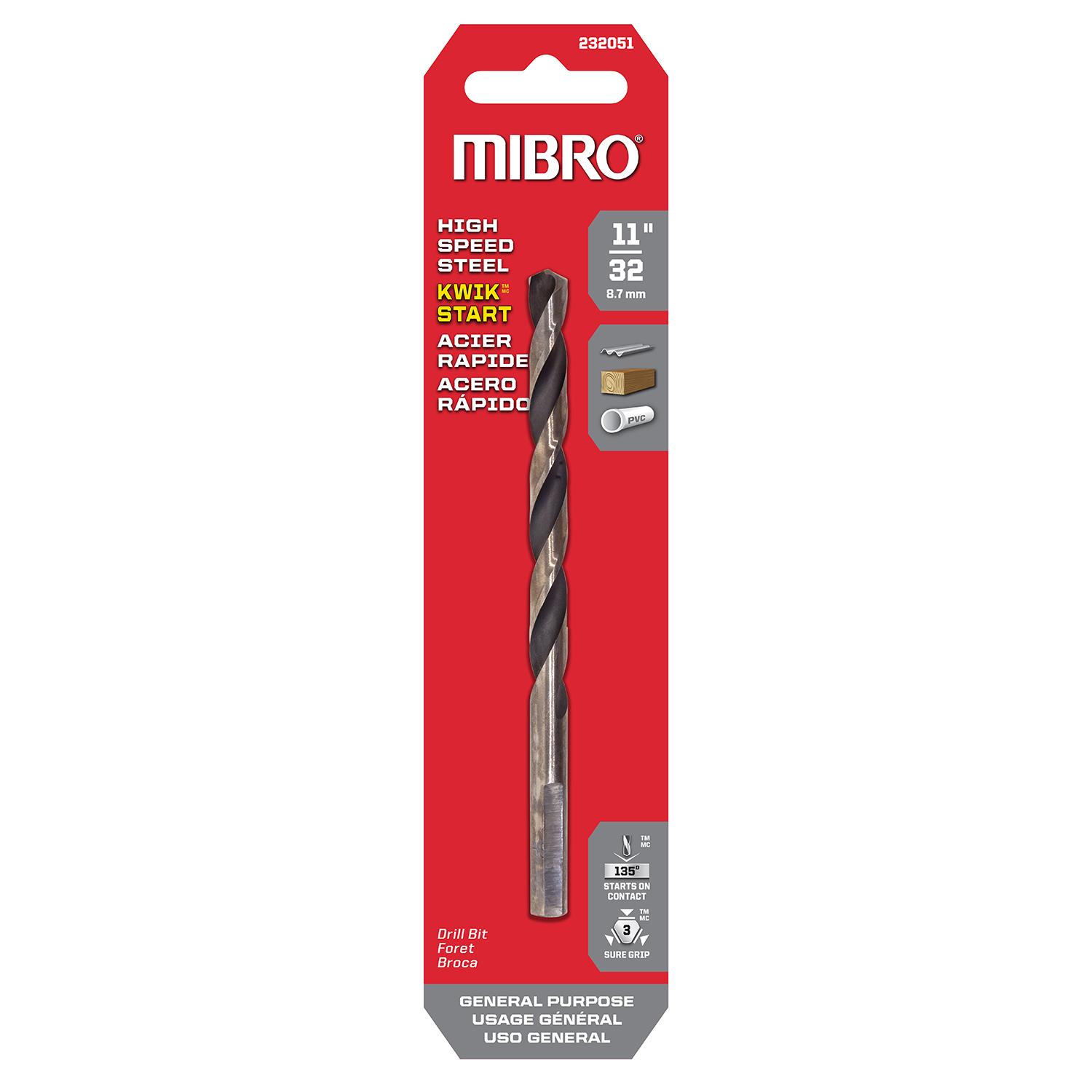 11/32" High Speed Steel Split Point Drill Bit