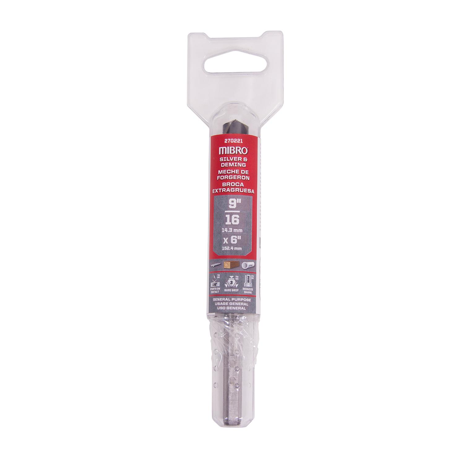 9/16" x 6" Silver And Deming Drill Bit