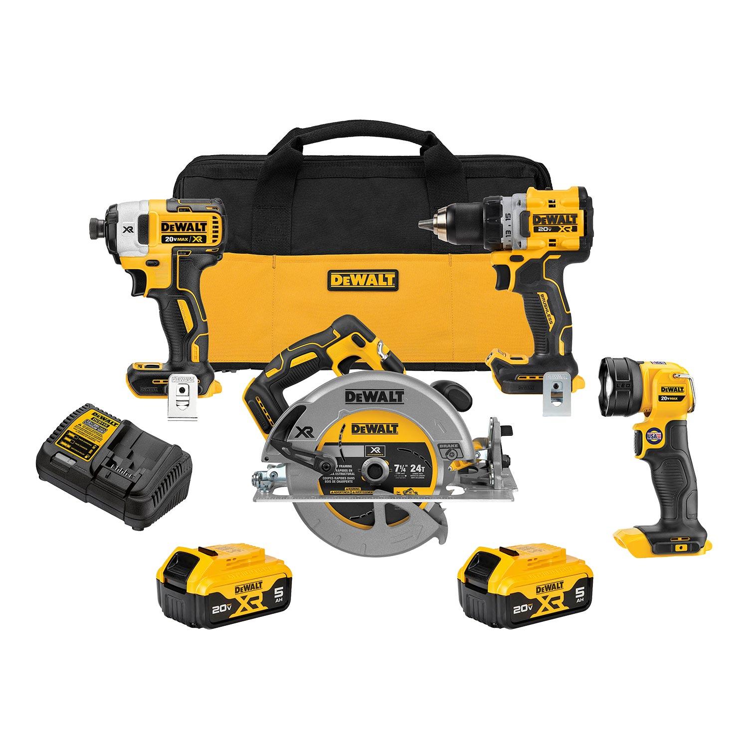 20V Max Brushless 4 Piece Kit 5.0 Ah