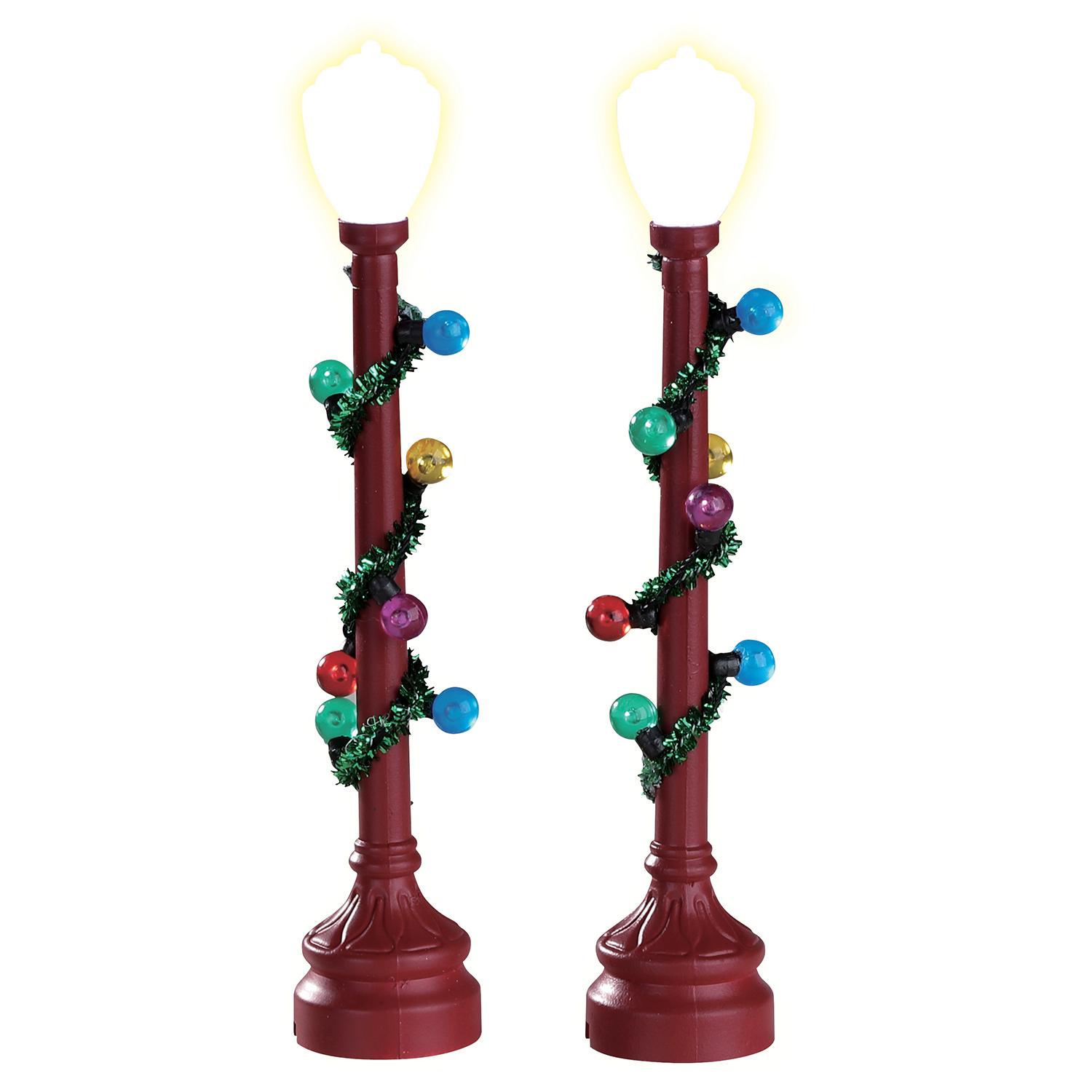 Réverbère rouge, paquet de 2, accessoire