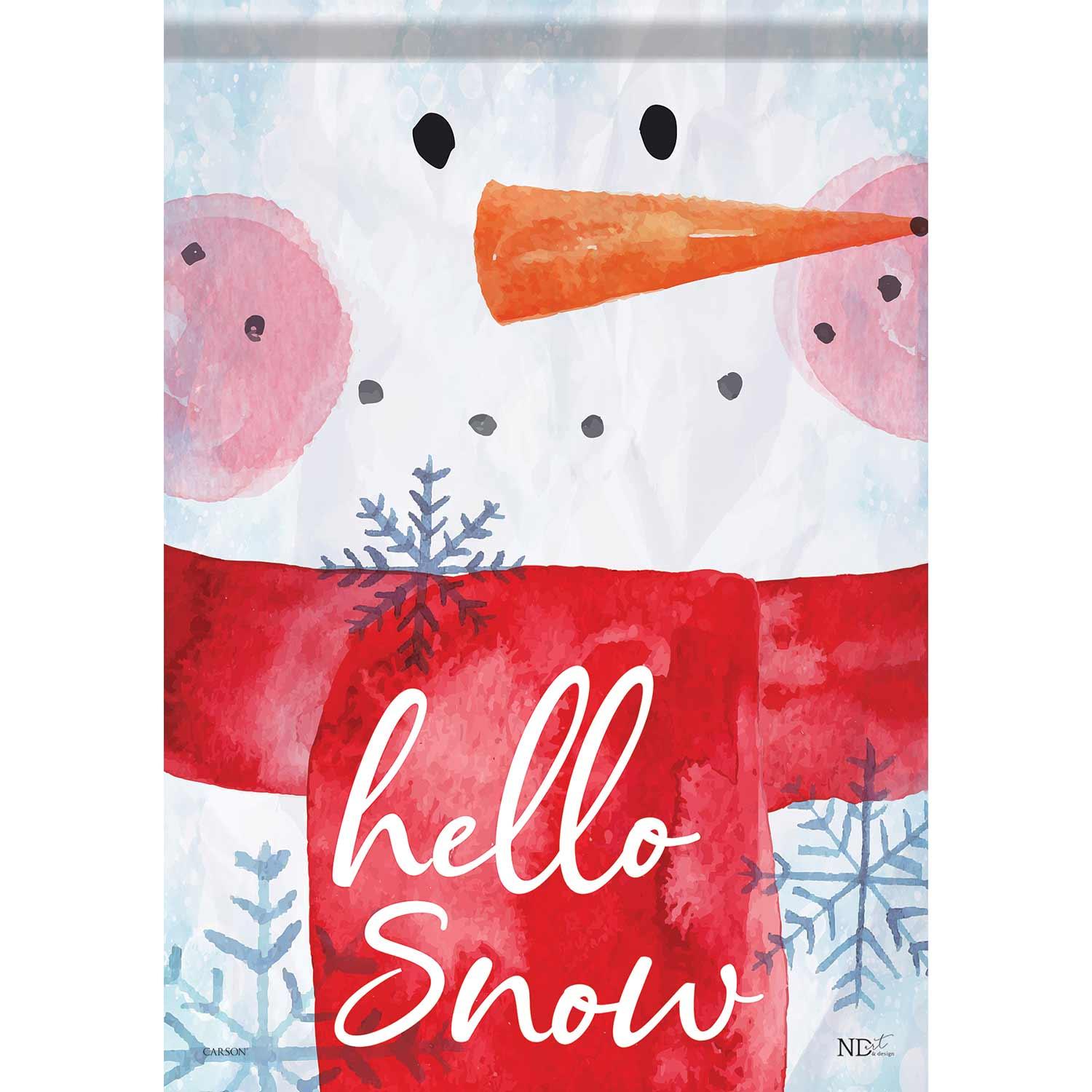 Winter Garden Flag Snowman Face
