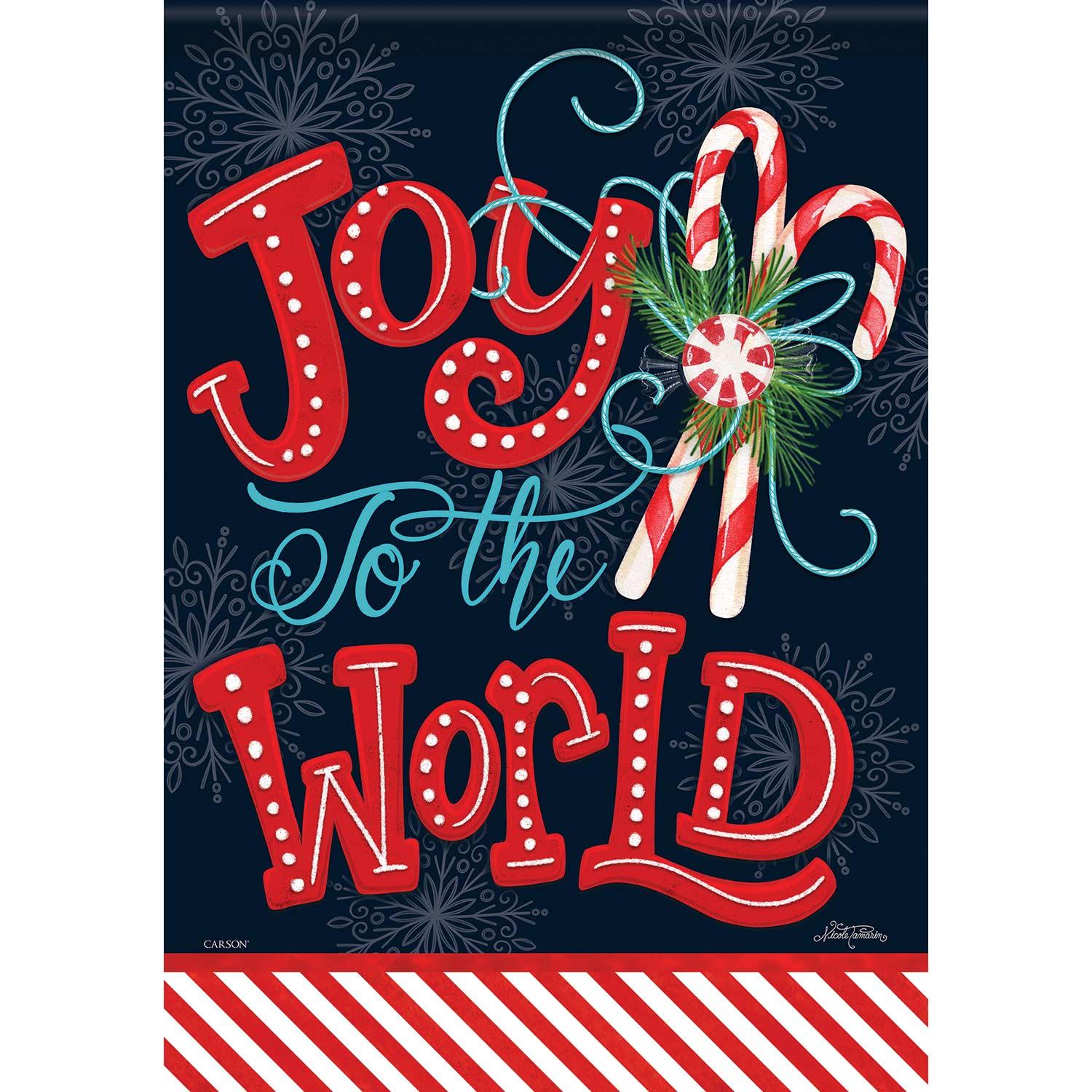 Winter Garden Flag Peppermint Holidays