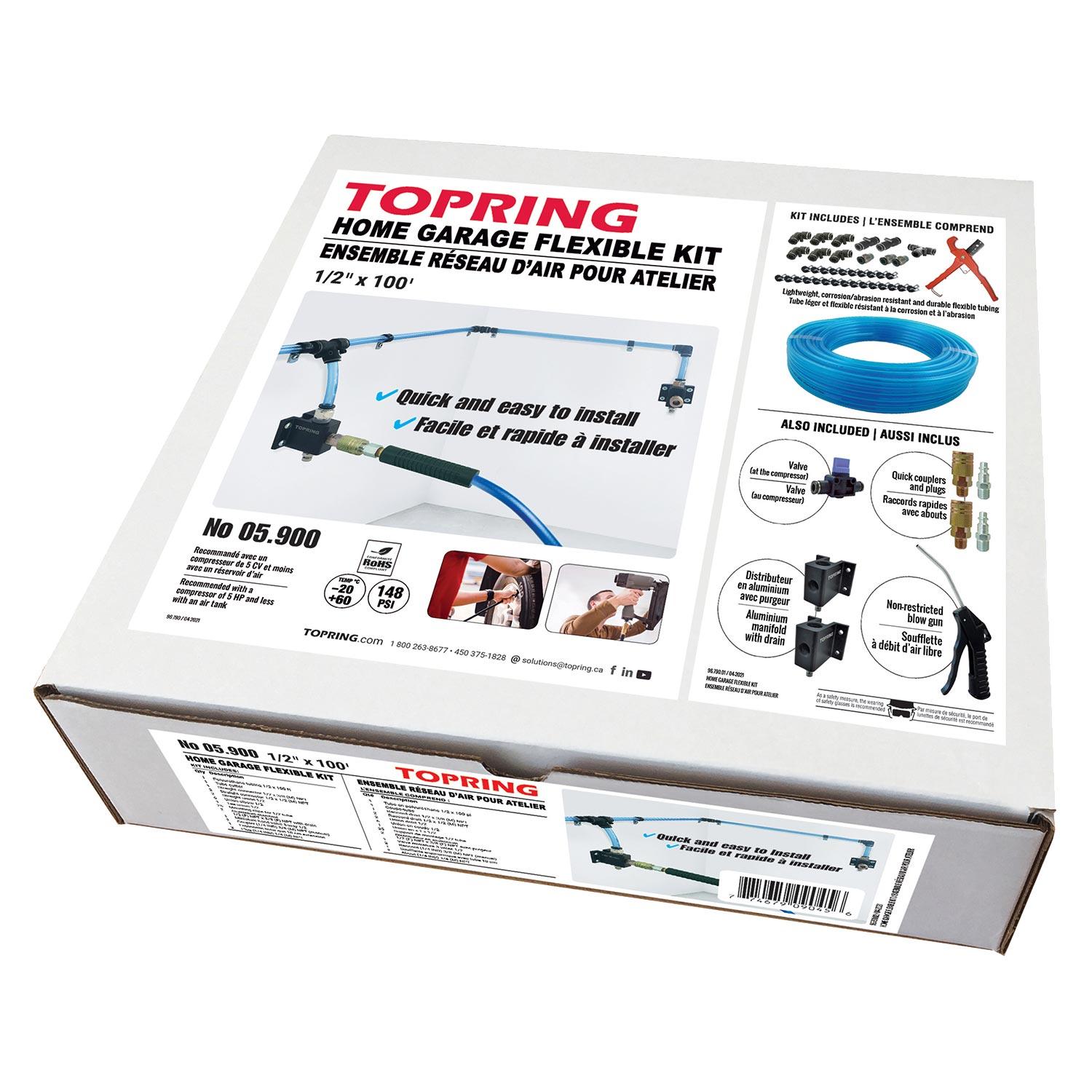 1/2 x 100'  Home Garage Flexible Airline Kit